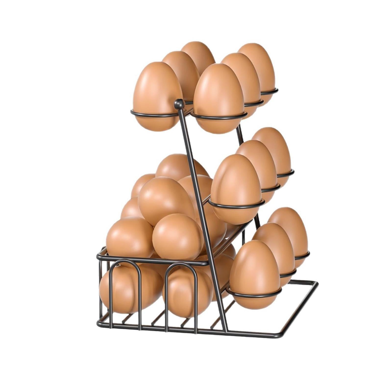 Egg Dispenser Eggs Organizer Sturdy Metal Egg Holder for Home Pantry Cabinet