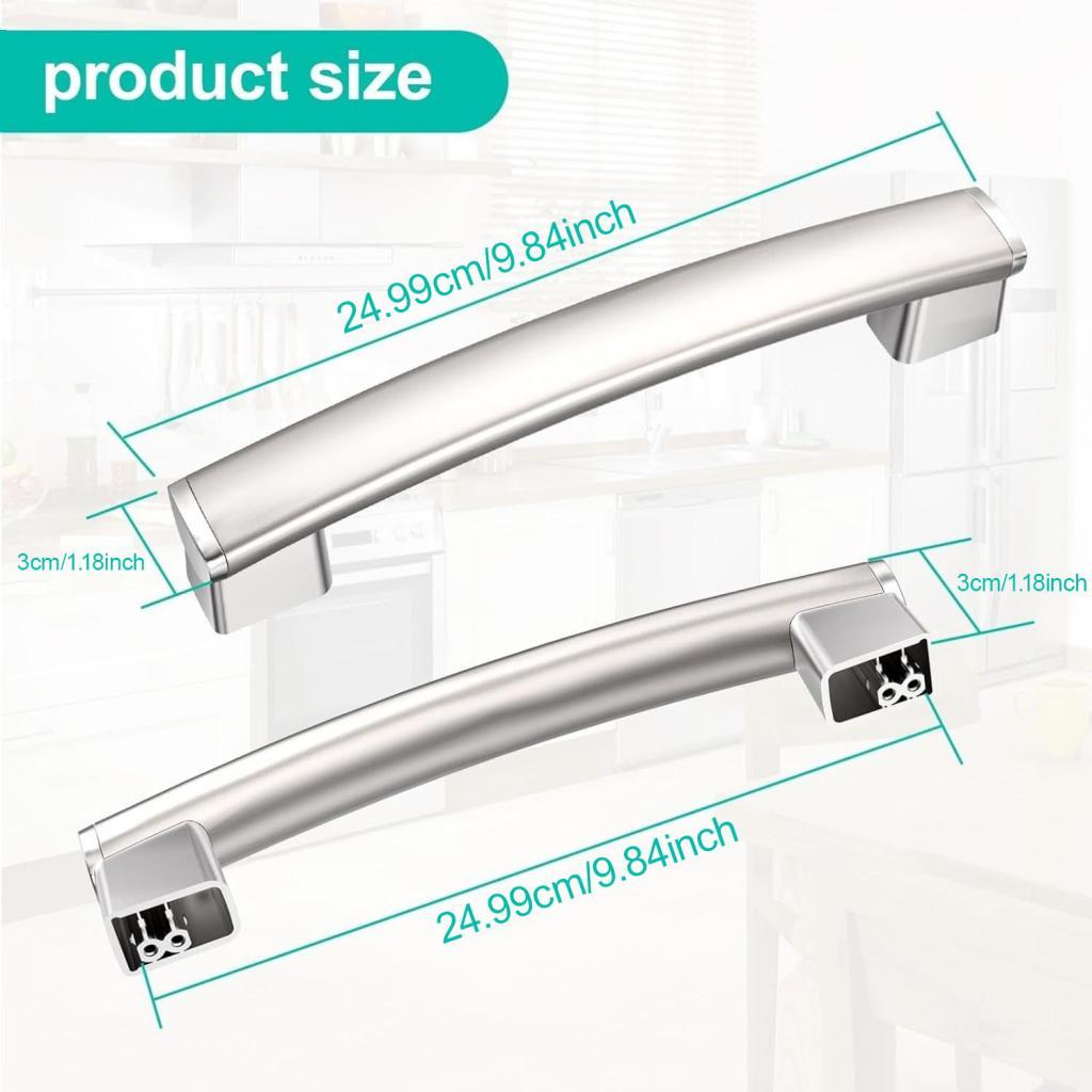 Microwave Door Handle Replacement for Jnm7196SK3SS Dvm7195EK1ES Dvm7195EK2ES