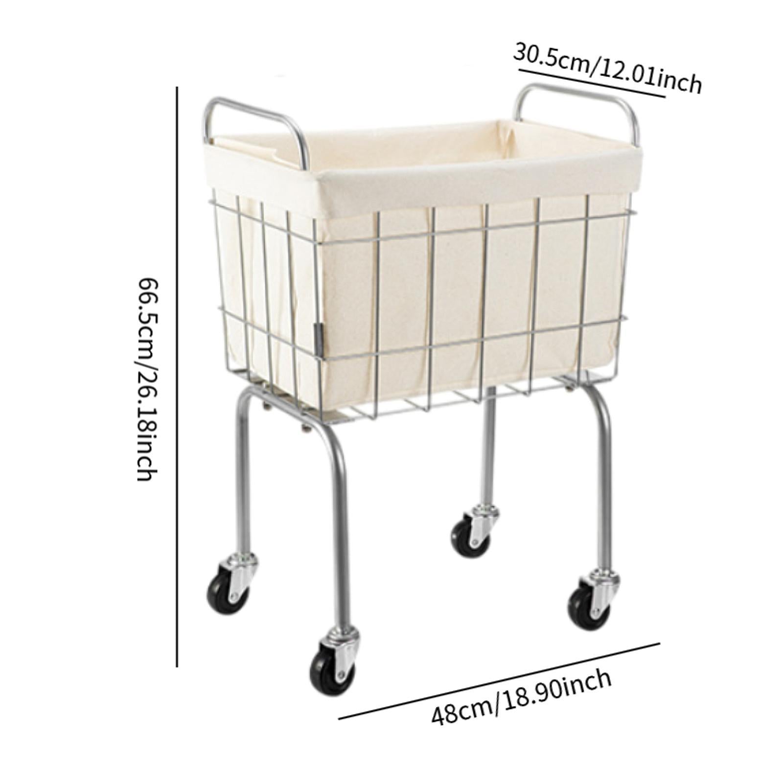 Laundry Basket with Wheels Portable Organizer for Laundry Room Hotel Bedroom