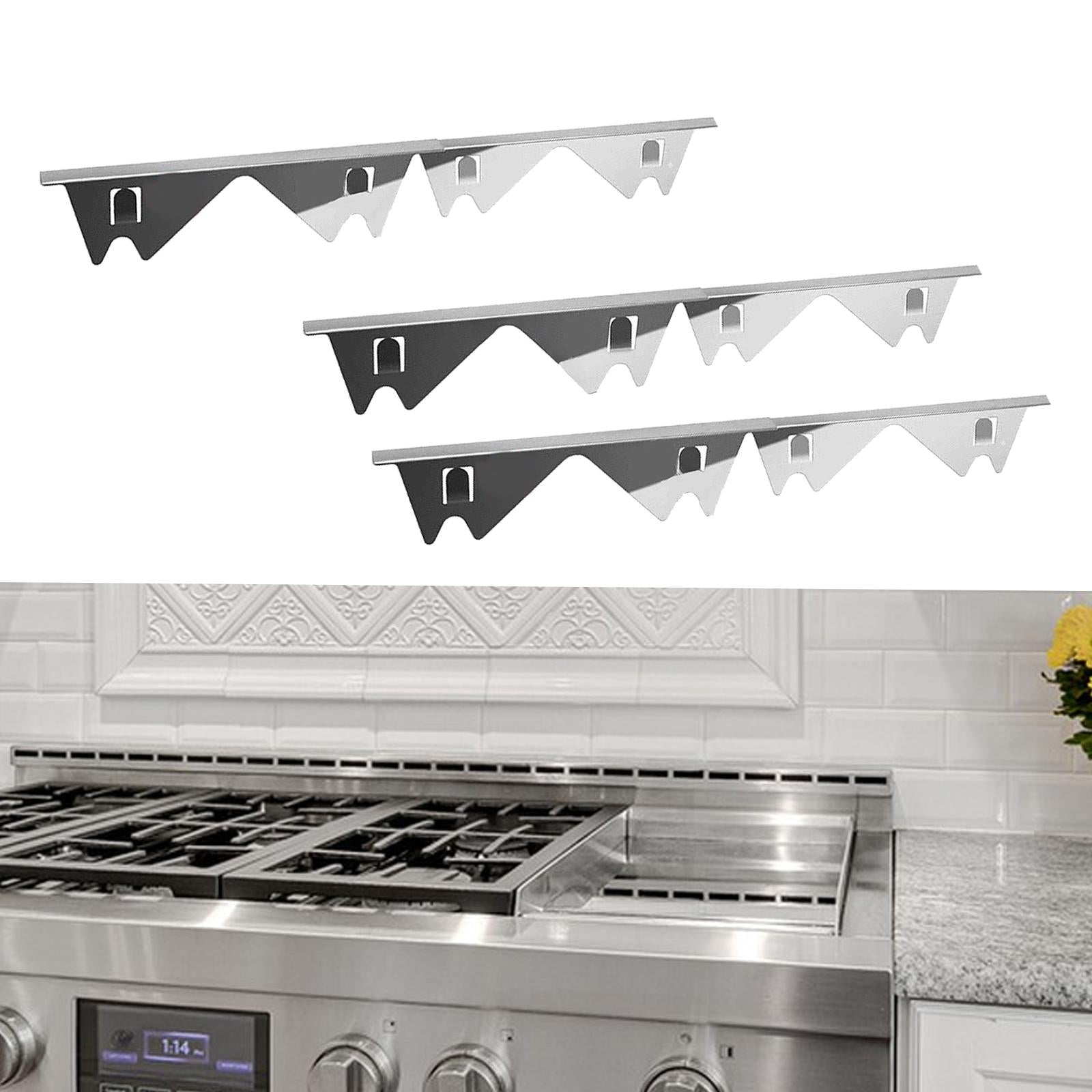 Stainless Steel Stovetop Counter Cover Stove Filler for Countertop Hotel 2 pieces