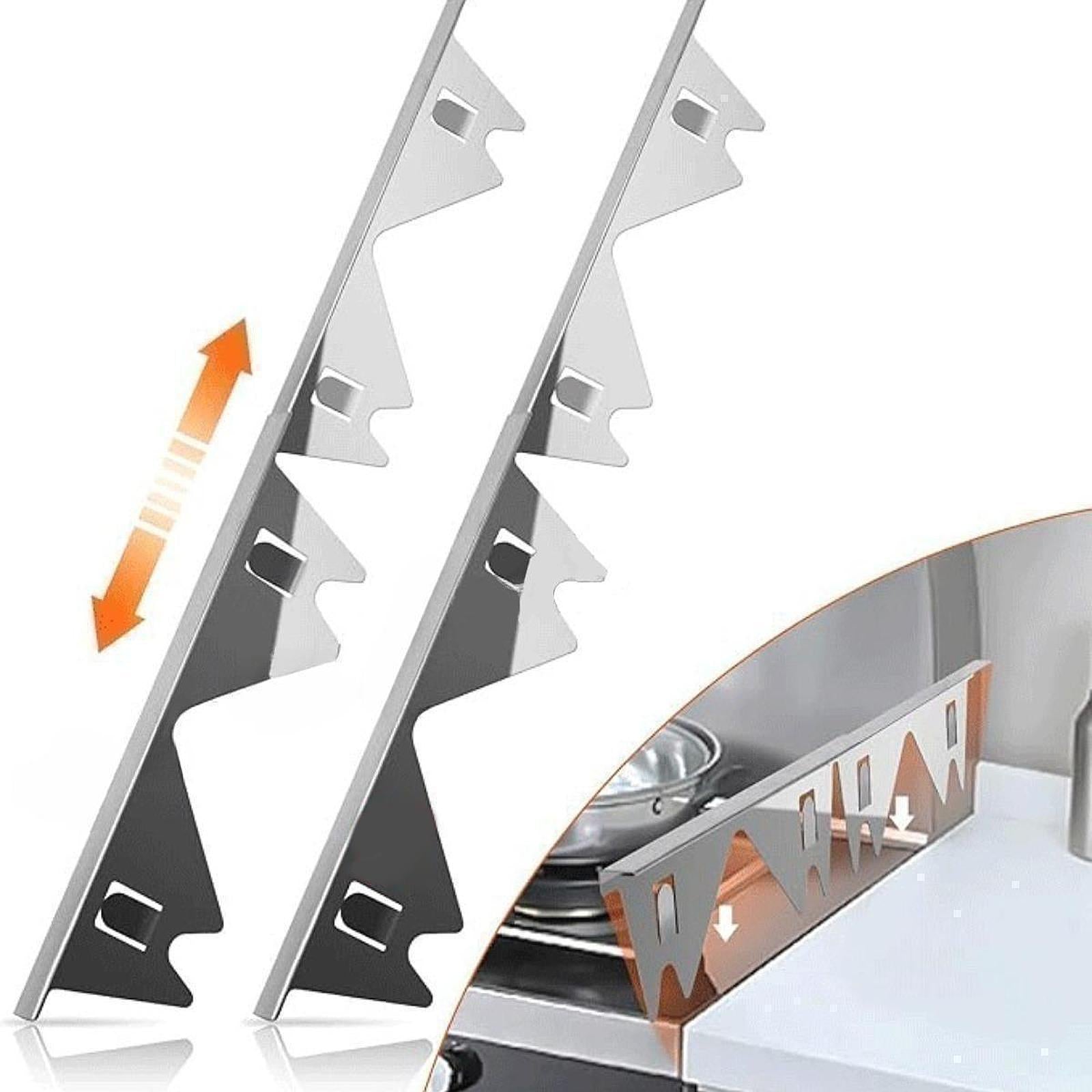 Stainless Steel Stovetop Counter Cover Stove Filler for Countertop Hotel 4 pieces