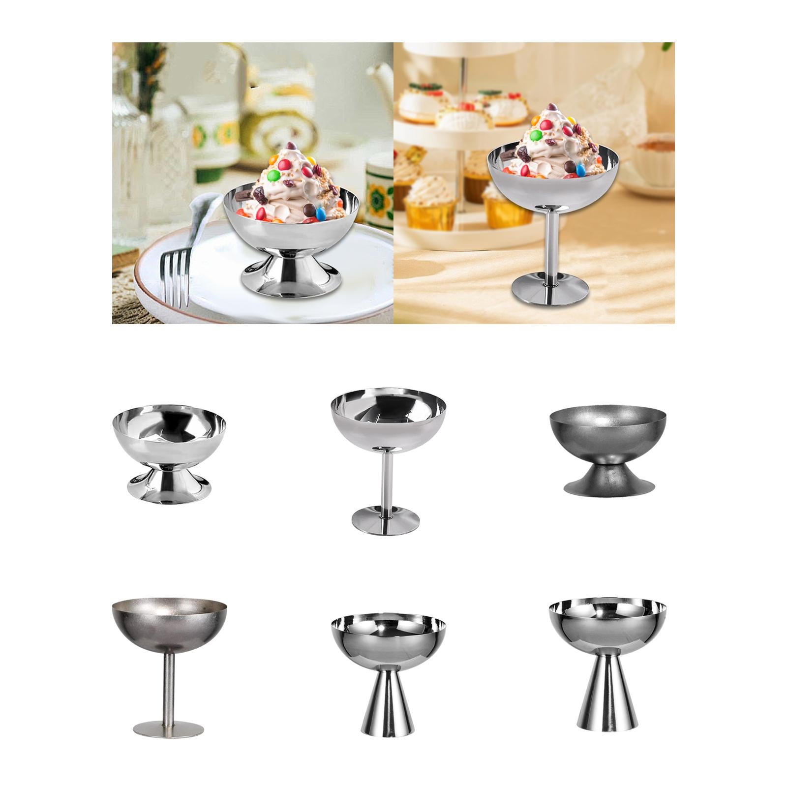 Ice Cream Bowl Sturdy Tableware Versatile Dessert Bowl for Hotel Home Picnic 10x6.2x7.2cm