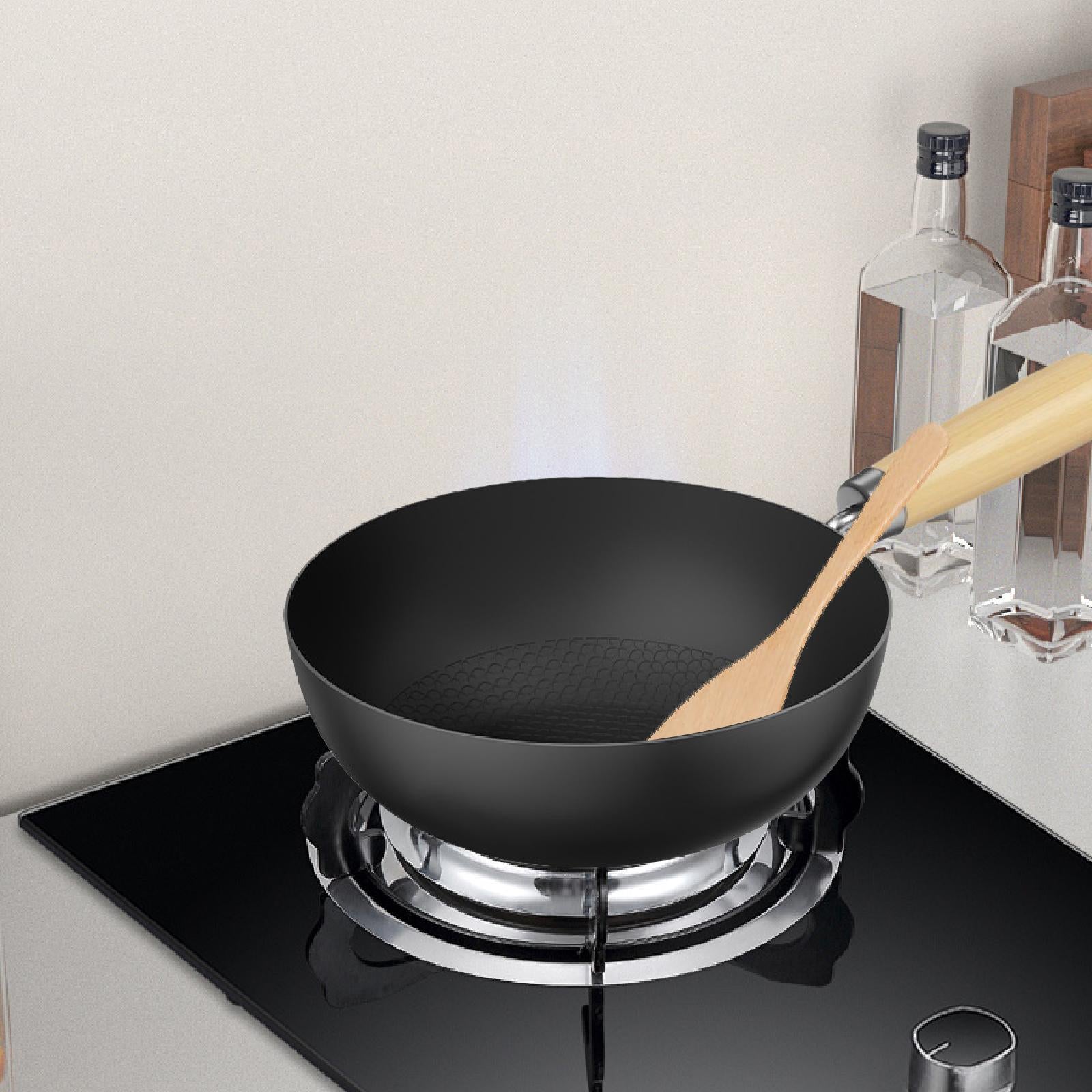 Wok Pan Cookware 7'' for Induction Cooker Chinese Wok for Home Cooking No Lid