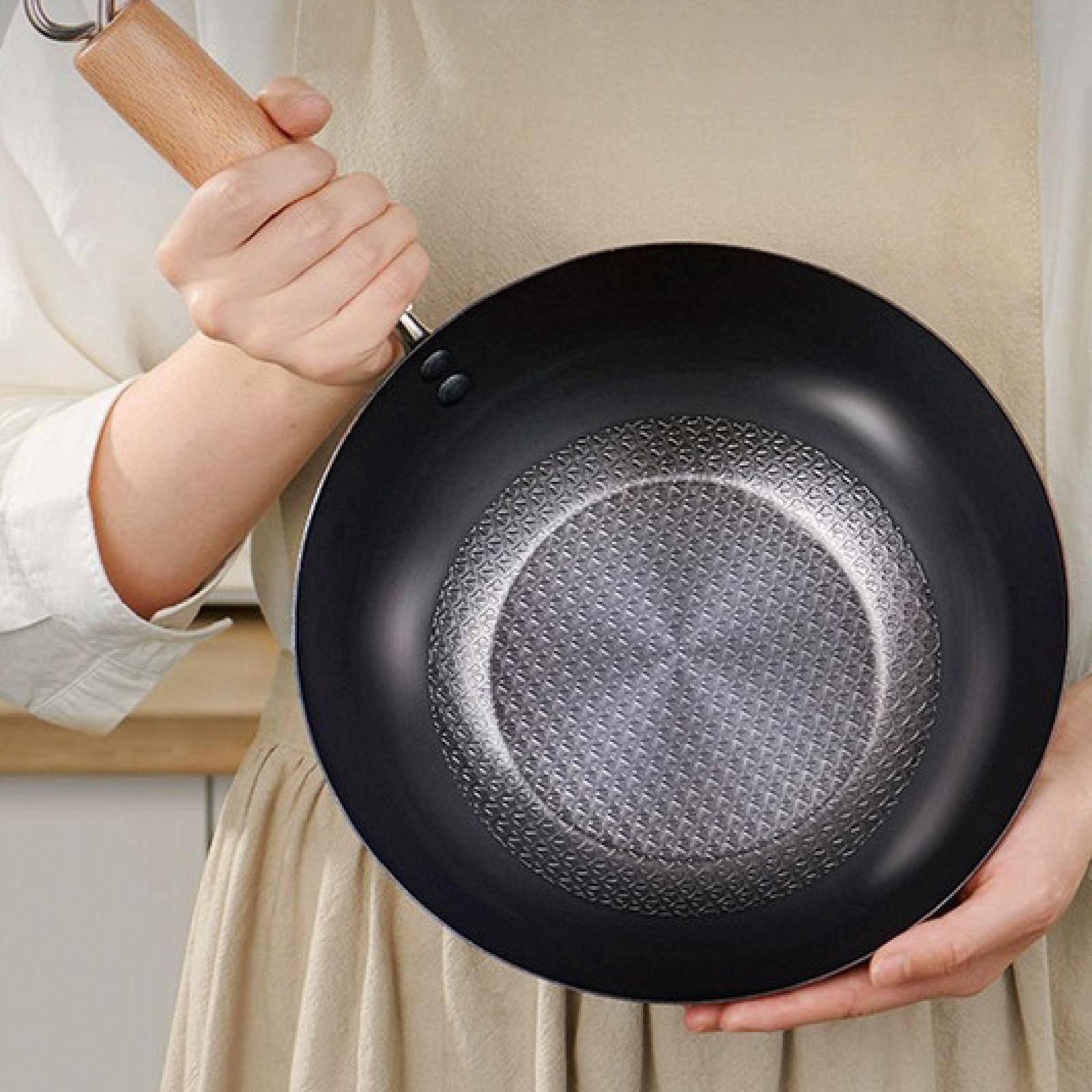 Wok Pan Cookware 7'' for Induction Cooker Chinese Wok for Home Cooking No Lid