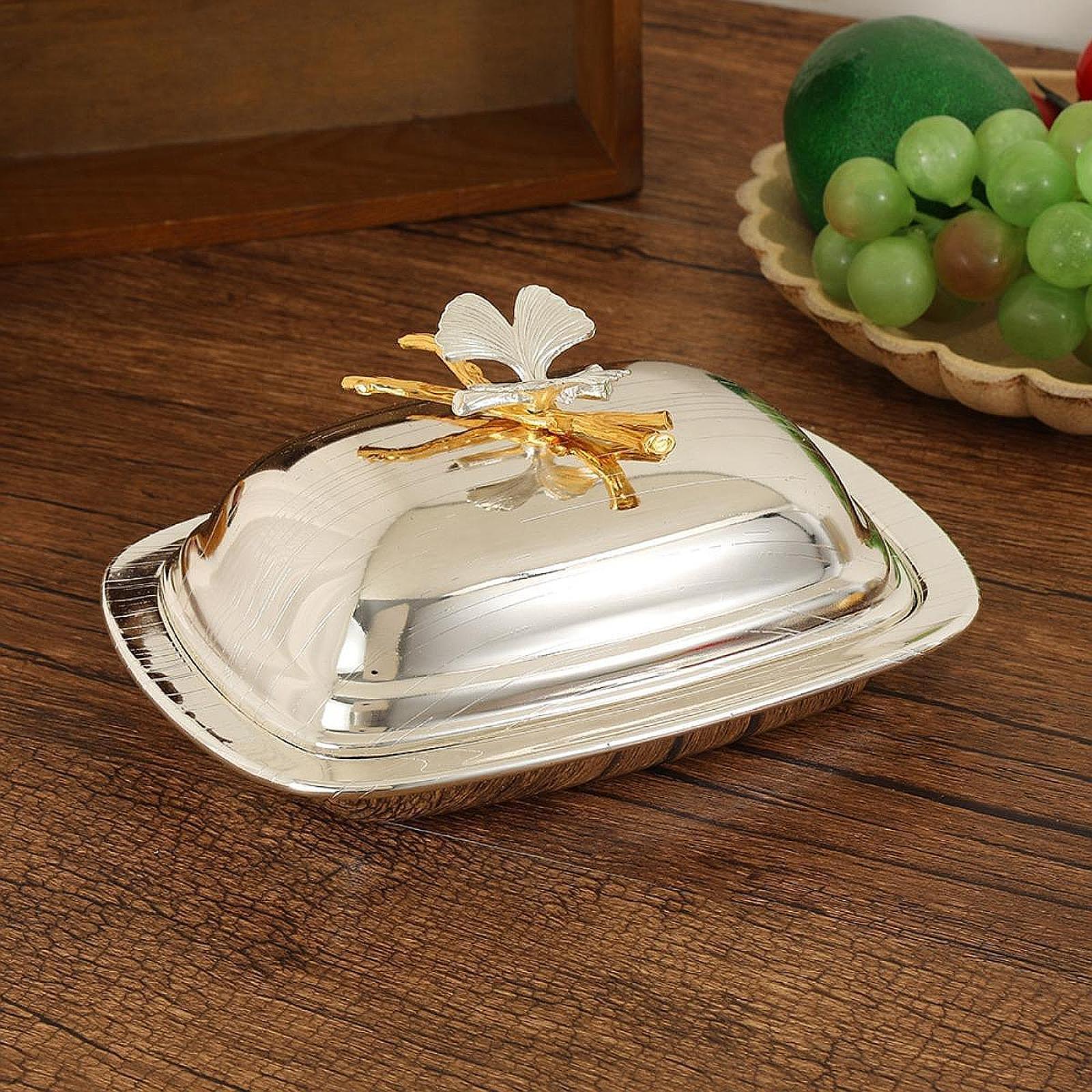 Snack Plate Dried Fruit Butter Dish Dish Keeper for Wedding Dining Room Home Silver