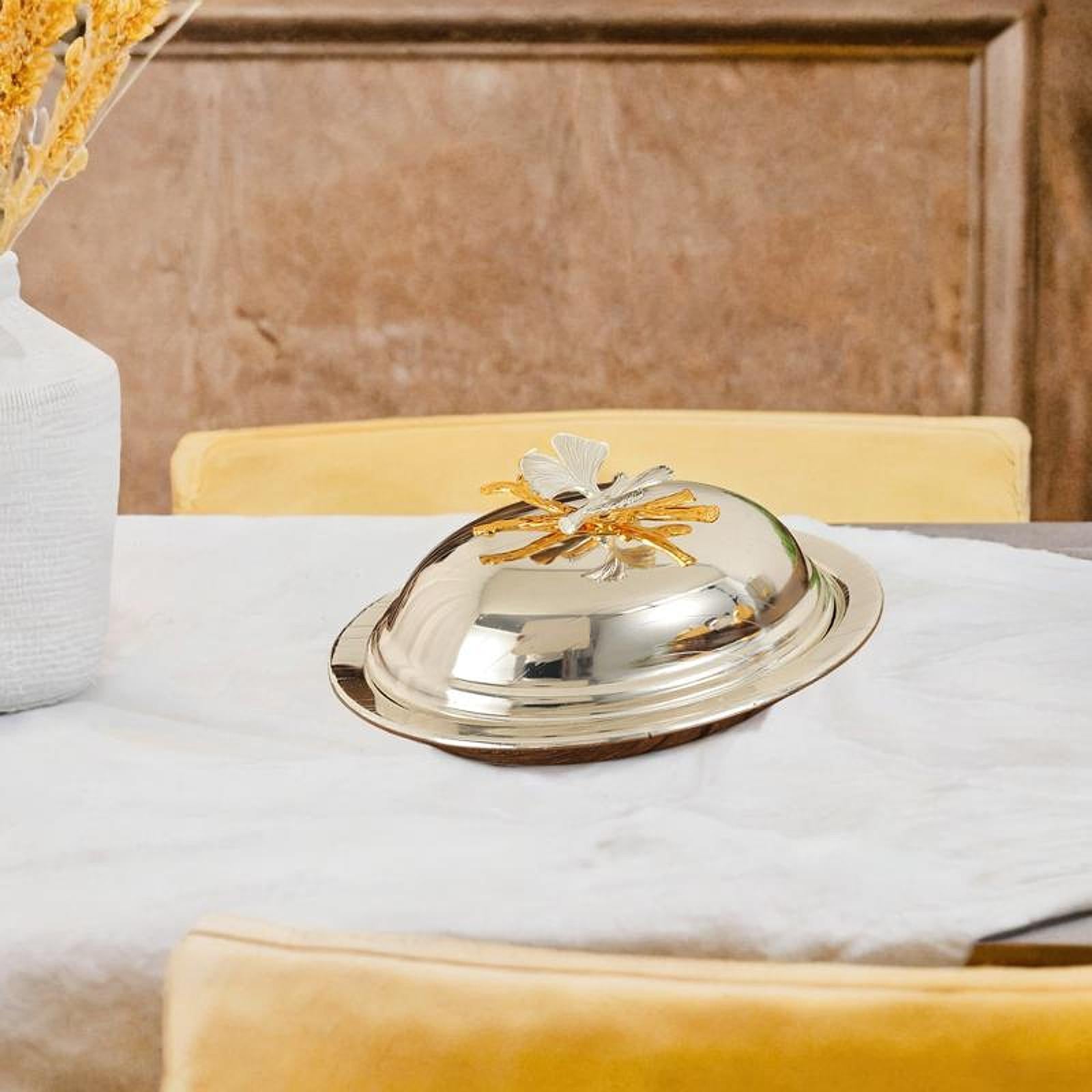 Snack Plate Multifunctional Platter Serving Tray for Hotels Home Dining Room Silver