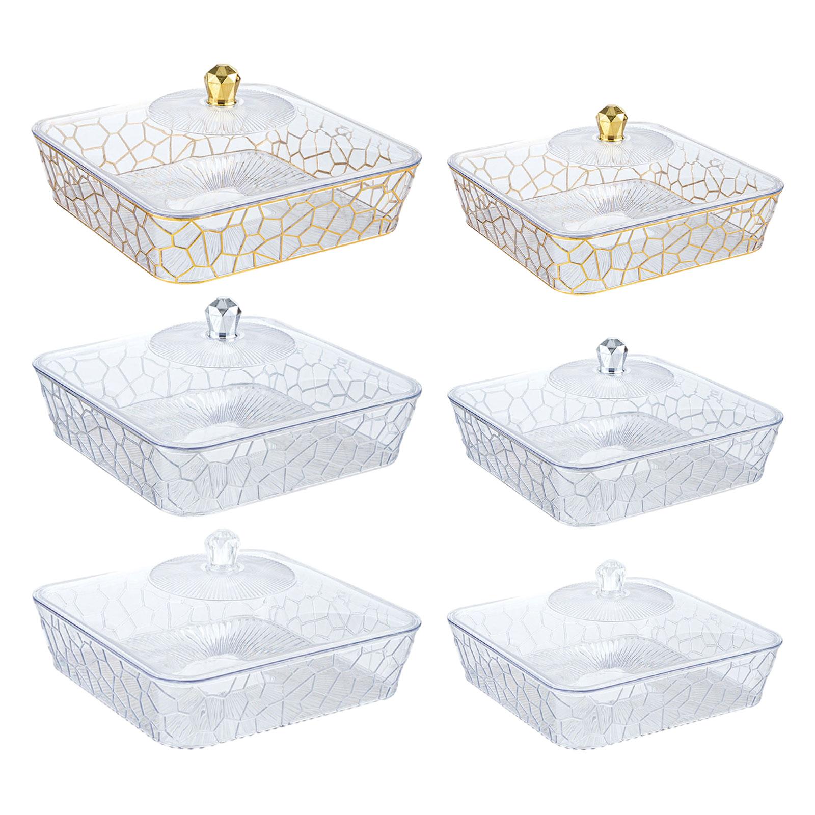 Serving Tray Dish Versatile Fruit Organizer for Tabletop Travel Themed Party Gold and Small