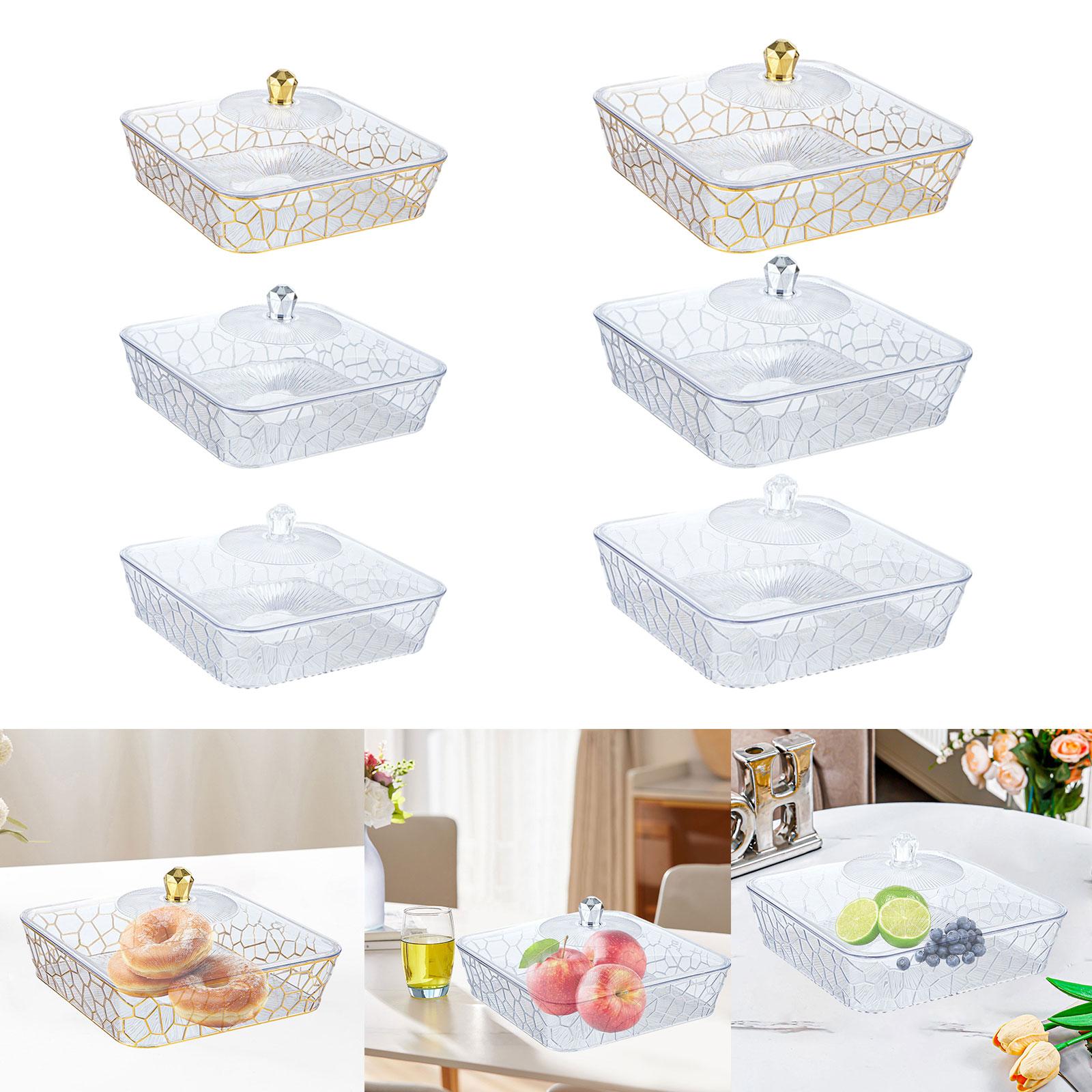 Serving Tray Dish Versatile Fruit Organizer for Tabletop Travel Themed Party Gold and Small