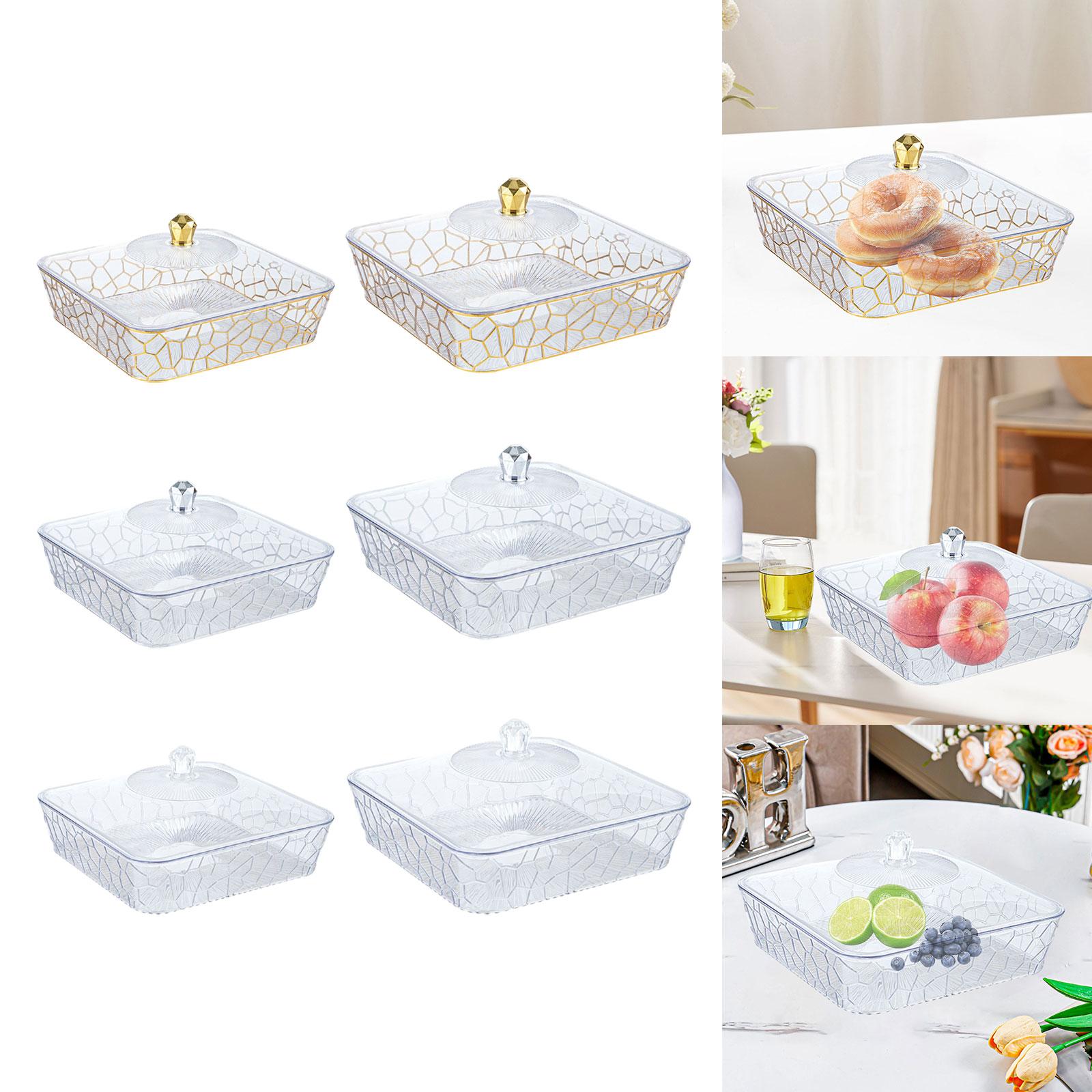 Serving Tray Dish Versatile Fruit Organizer for Tabletop Travel Themed Party Gold and Small