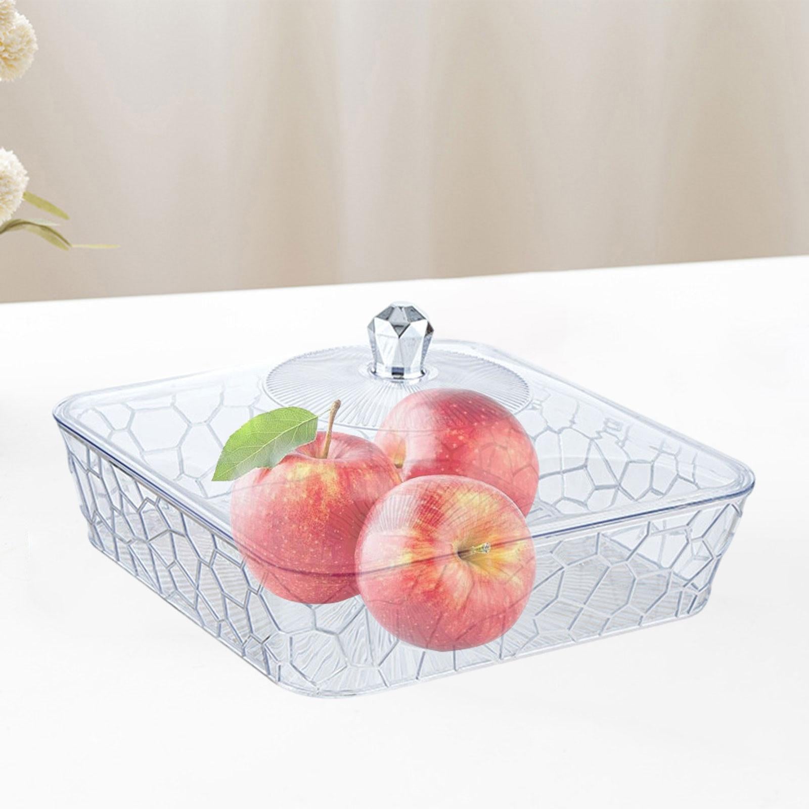 Serving Tray Dish Versatile Fruit Organizer for Tabletop Travel Themed Party Silver and Small