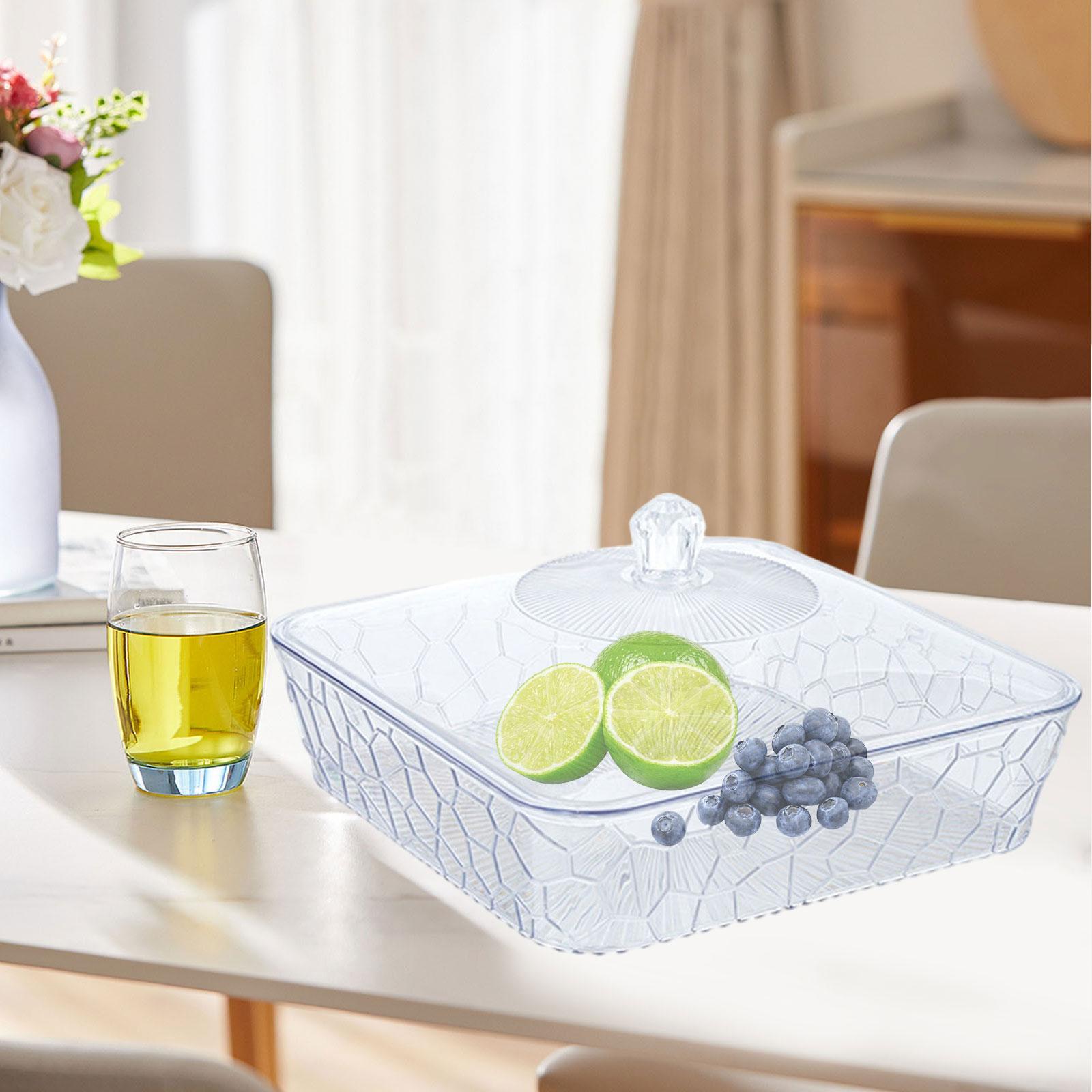 Serving Tray Dish Versatile Fruit Organizer for Tabletop Travel Themed Party Clear and Small