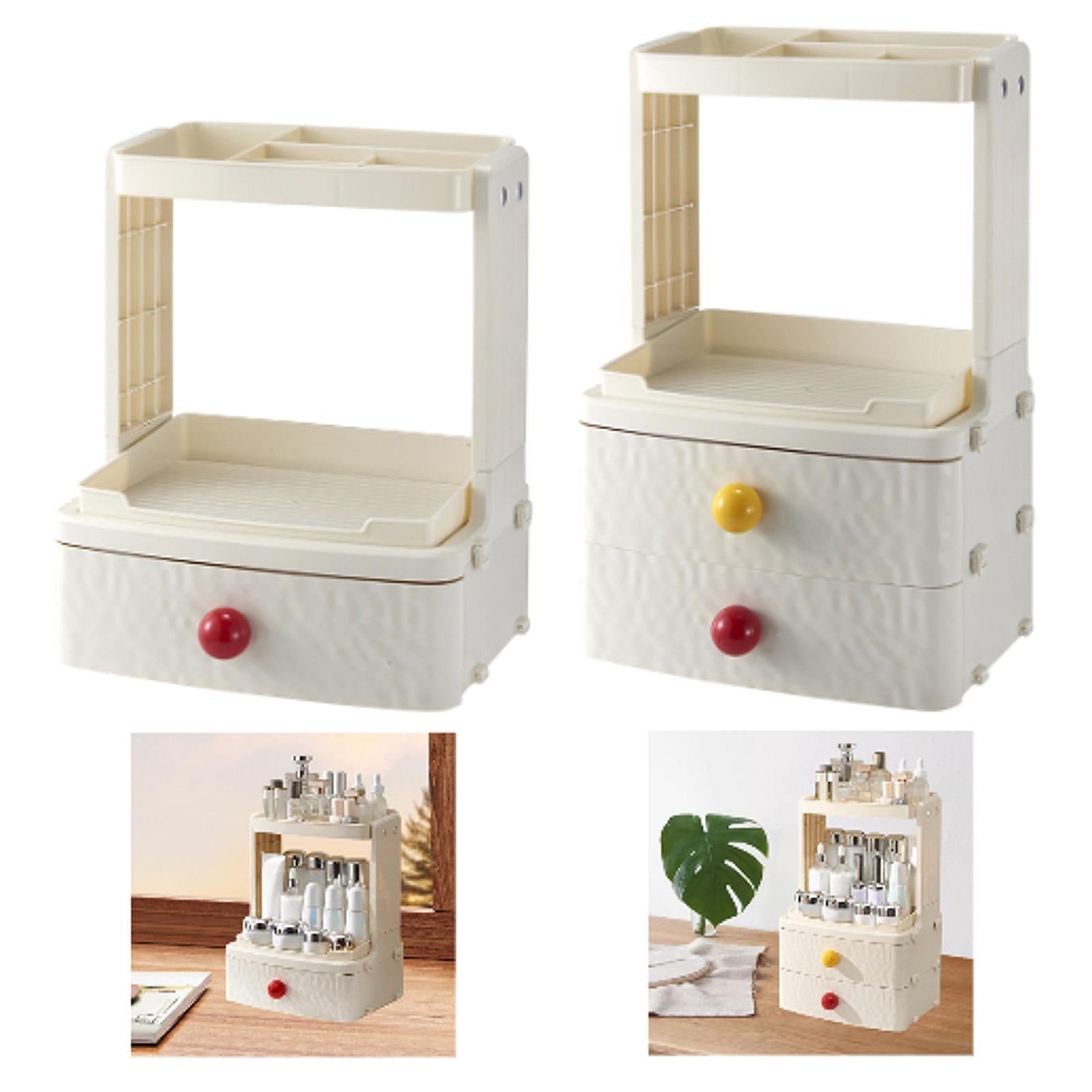 Makeup Organizer Elegant Desktop Cosmetic Holder for Home Countertop Dresser 26.5cmx20.5cmx33cm 3 Layers