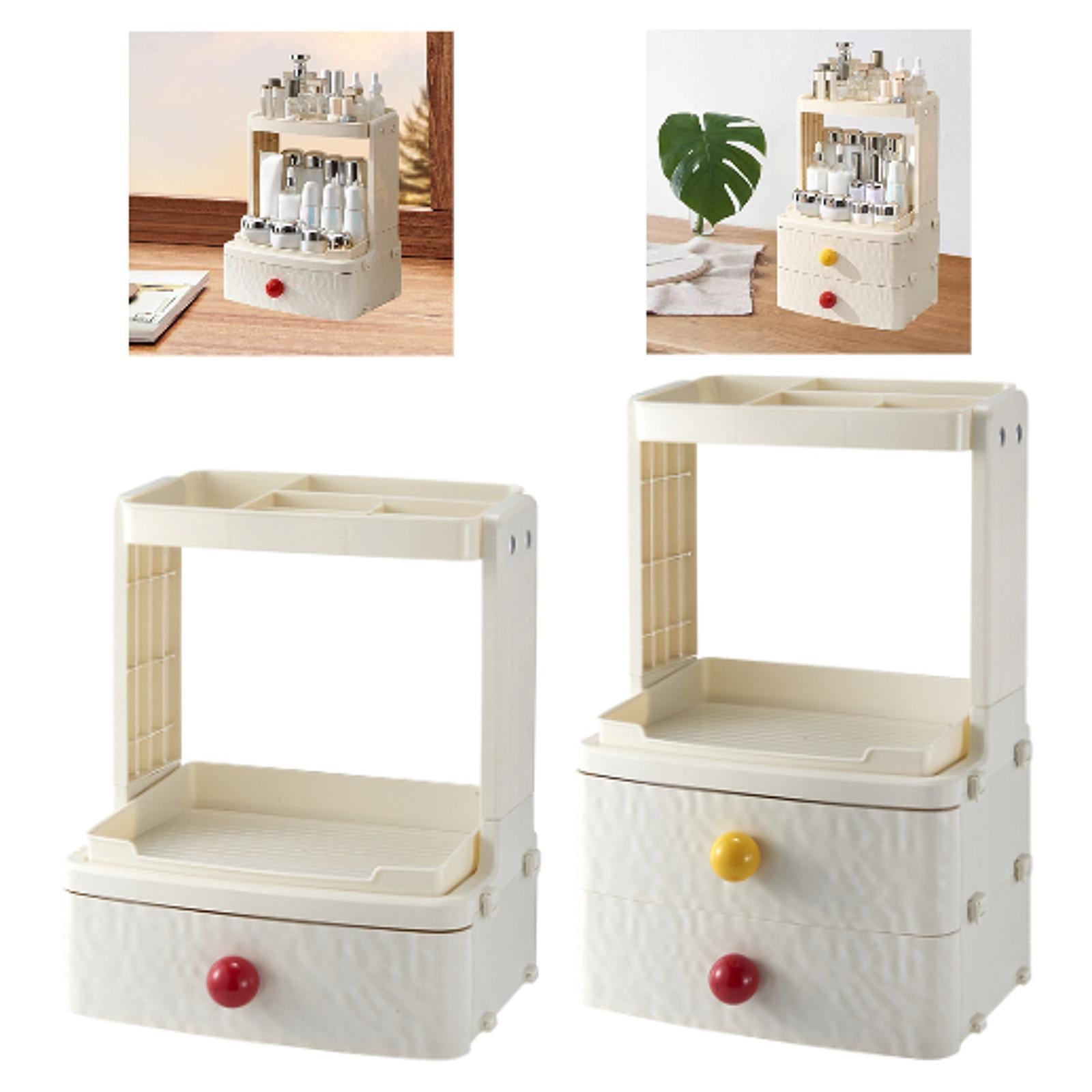 Makeup Organizer Elegant Desktop Cosmetic Holder for Home Countertop Dresser 26.5cmx20.5cmx33cm 3 Layers