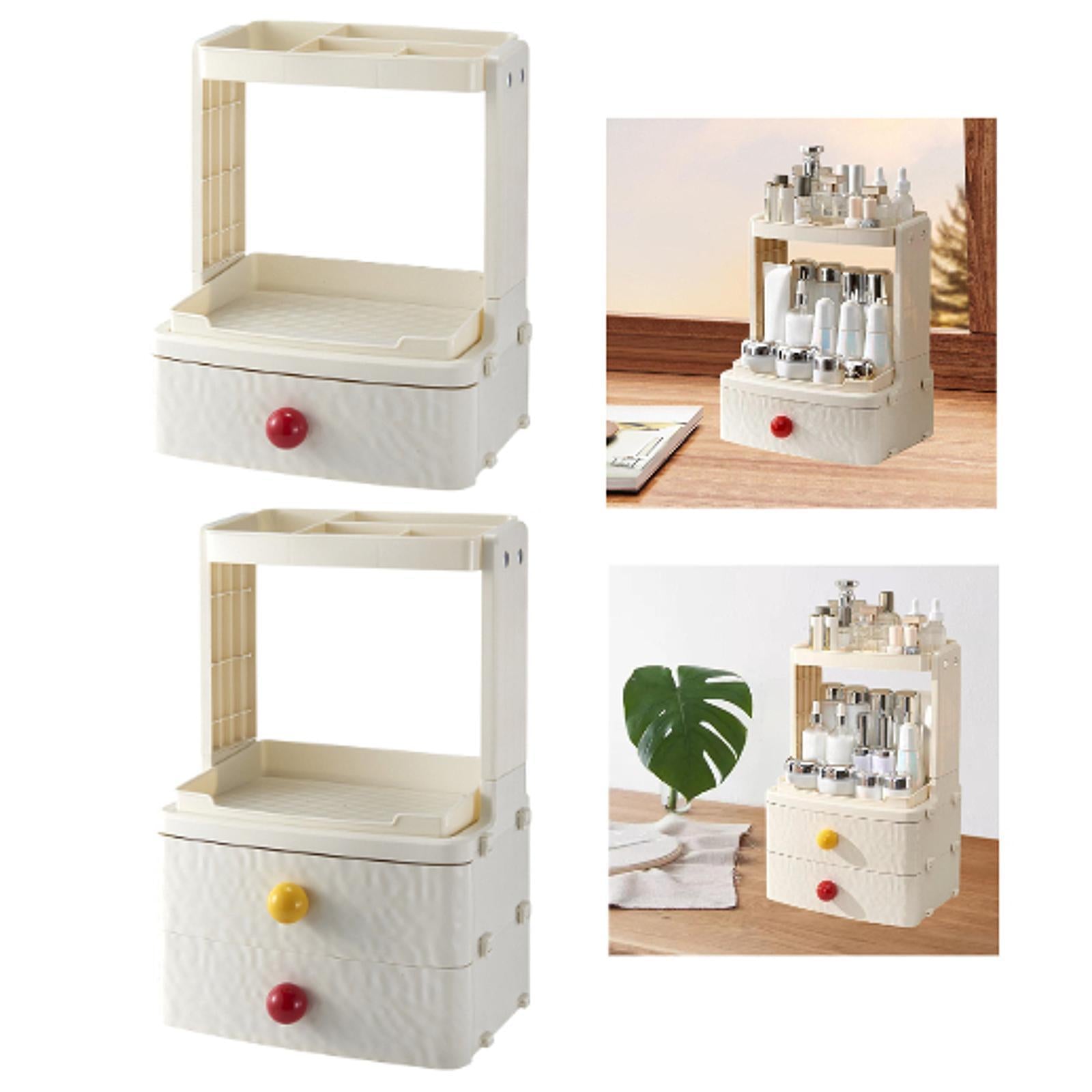 Makeup Organizer Elegant Desktop Cosmetic Holder for Home Countertop Dresser 26.5cmx20.5cmx33cm 3 Layers