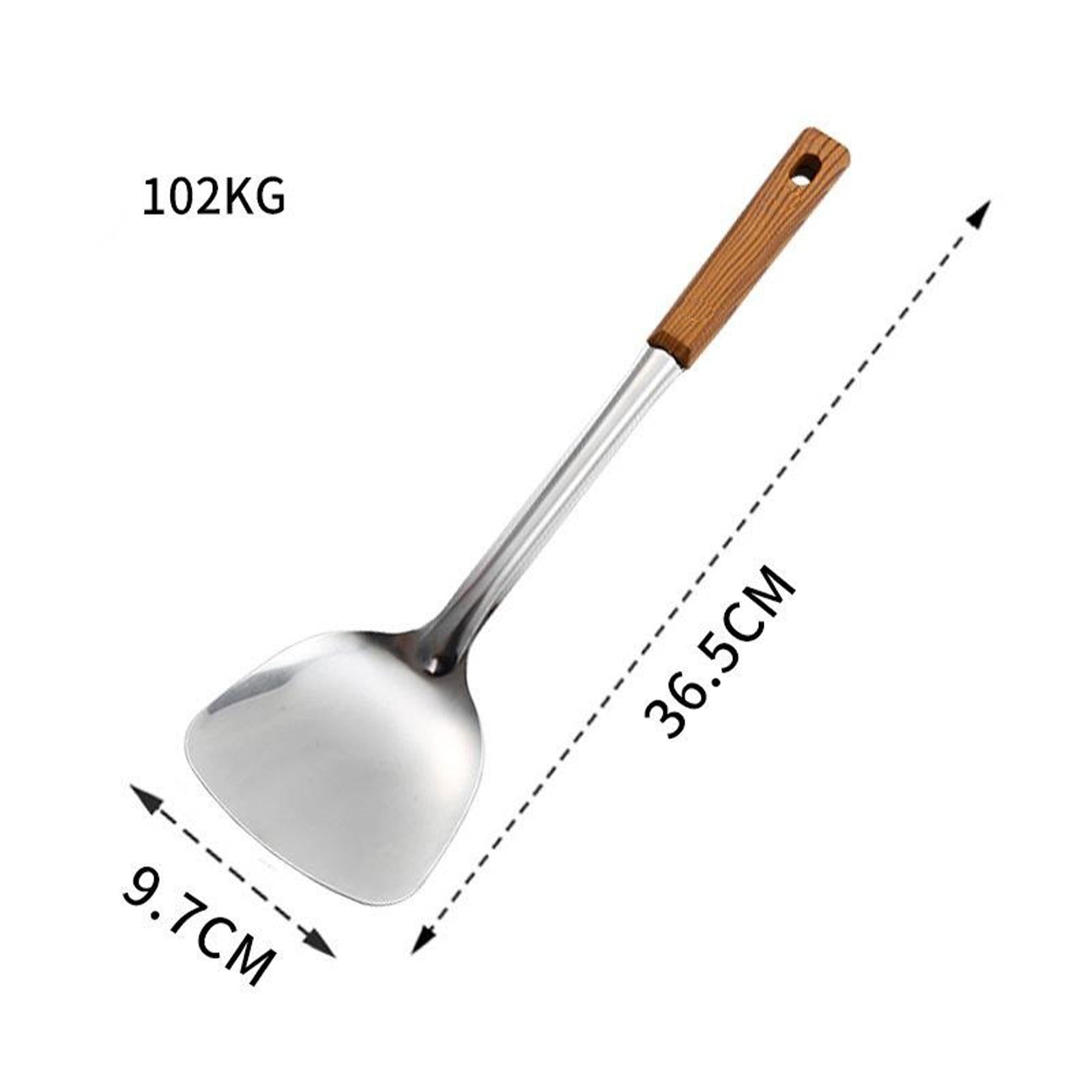 Wok Pan Ergonomic Wooden Handle No Coating Frying Pan for Home Kitchen 26 cm