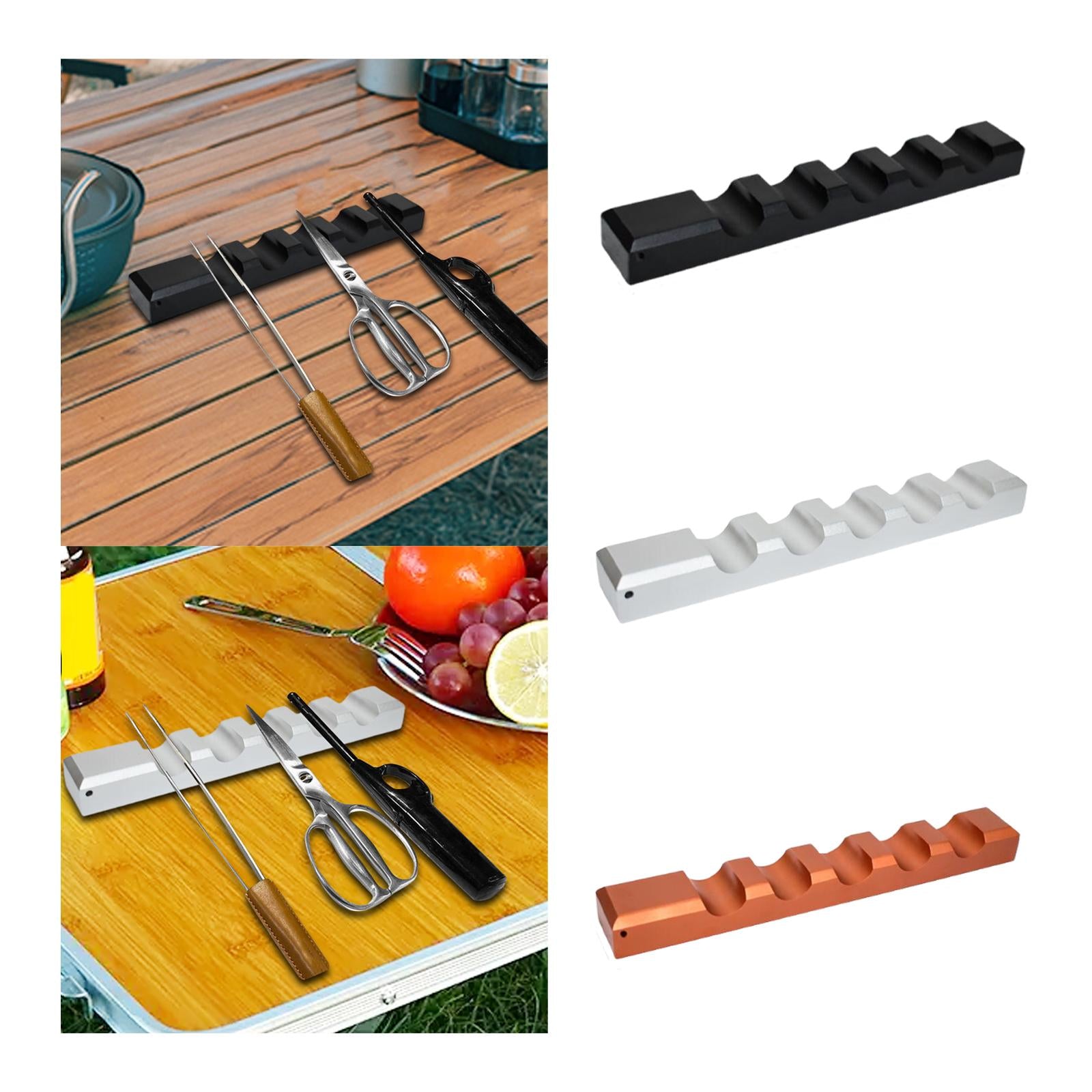 Chopsticks Holder Aluminum Alloy Spoon Fork Holder for Hotel Cafe Restaurant Black