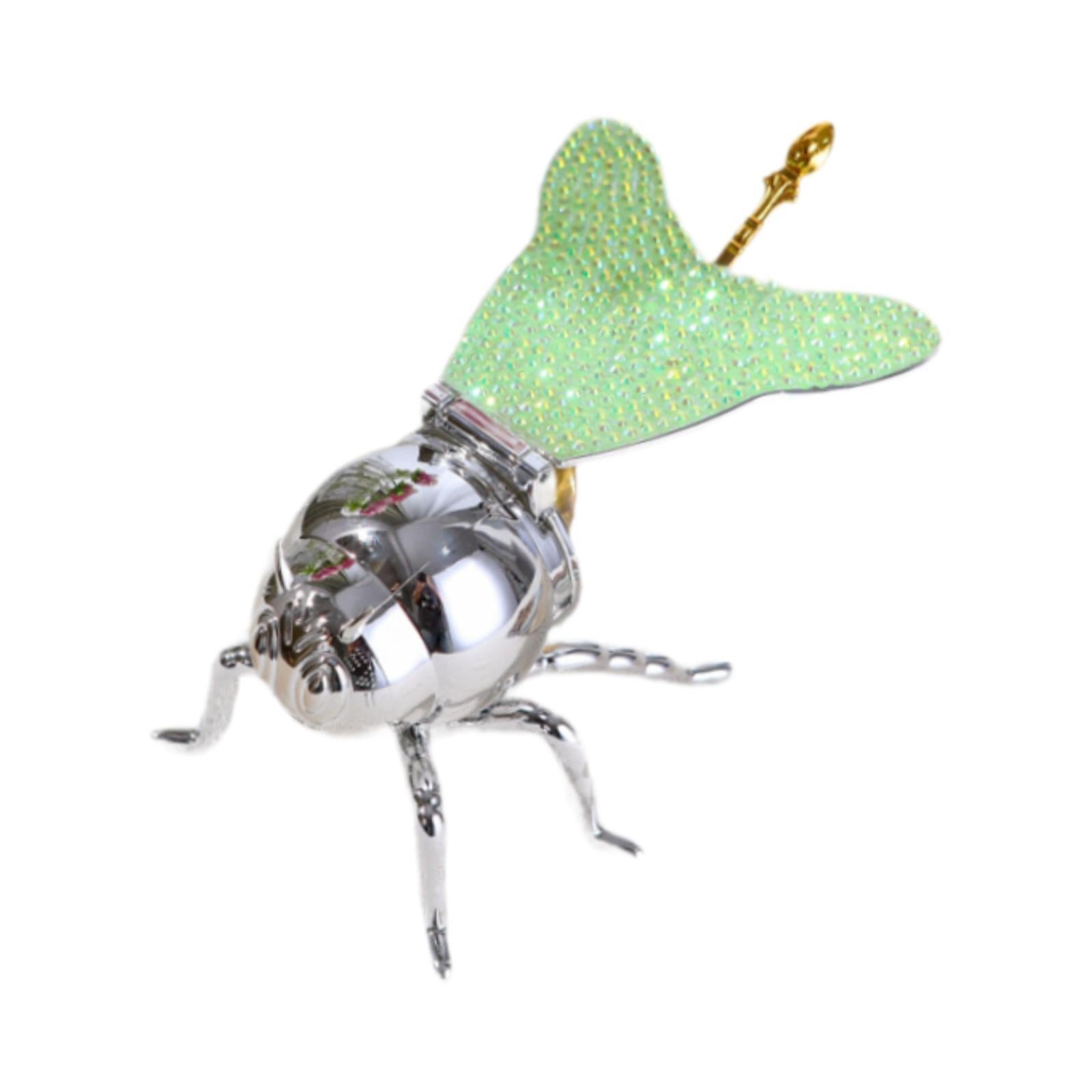 Bee Honey Pot Figurine Ornament Modern Spice Pot for Kitchen Festive Parties Argent light Green
