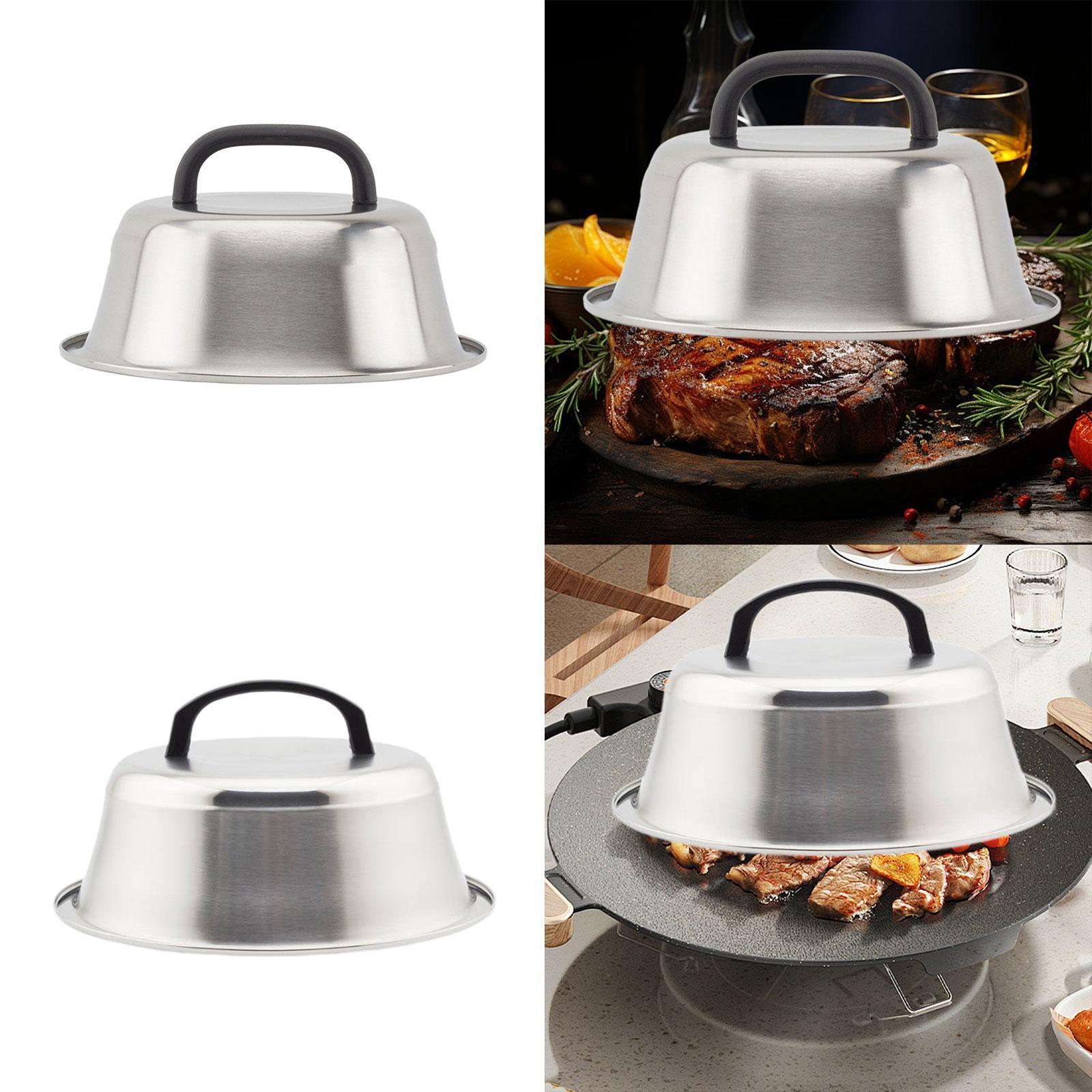 Burger Cover Grill Lid Steak Cover Food Cover for Burgers Kitchen Sandwiches Diameter 16cm