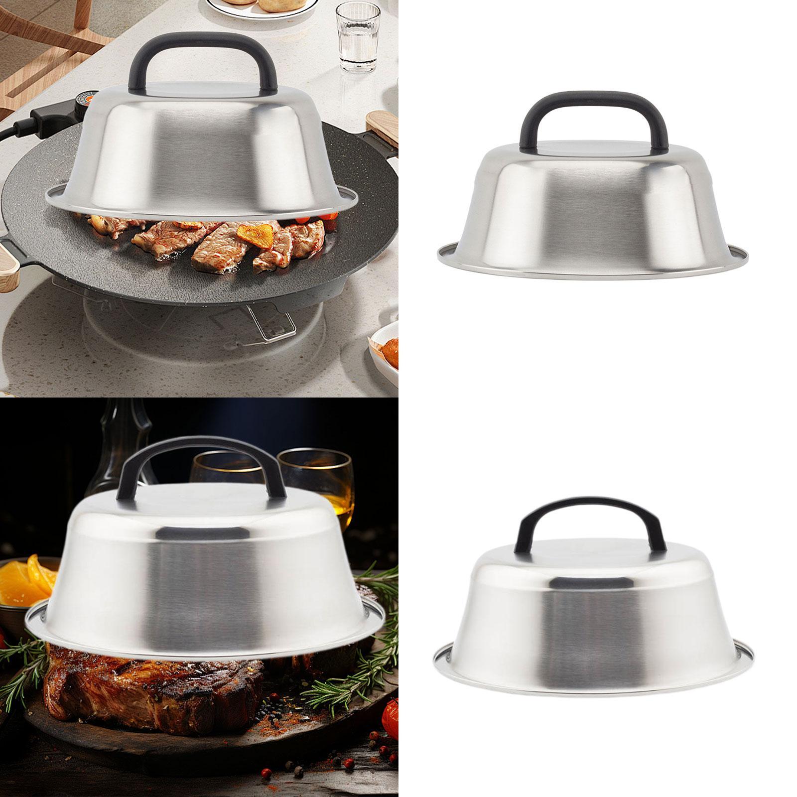 Burger Cover Grill Lid Steak Cover Food Cover for Burgers Kitchen Sandwiches Diameter 16cm