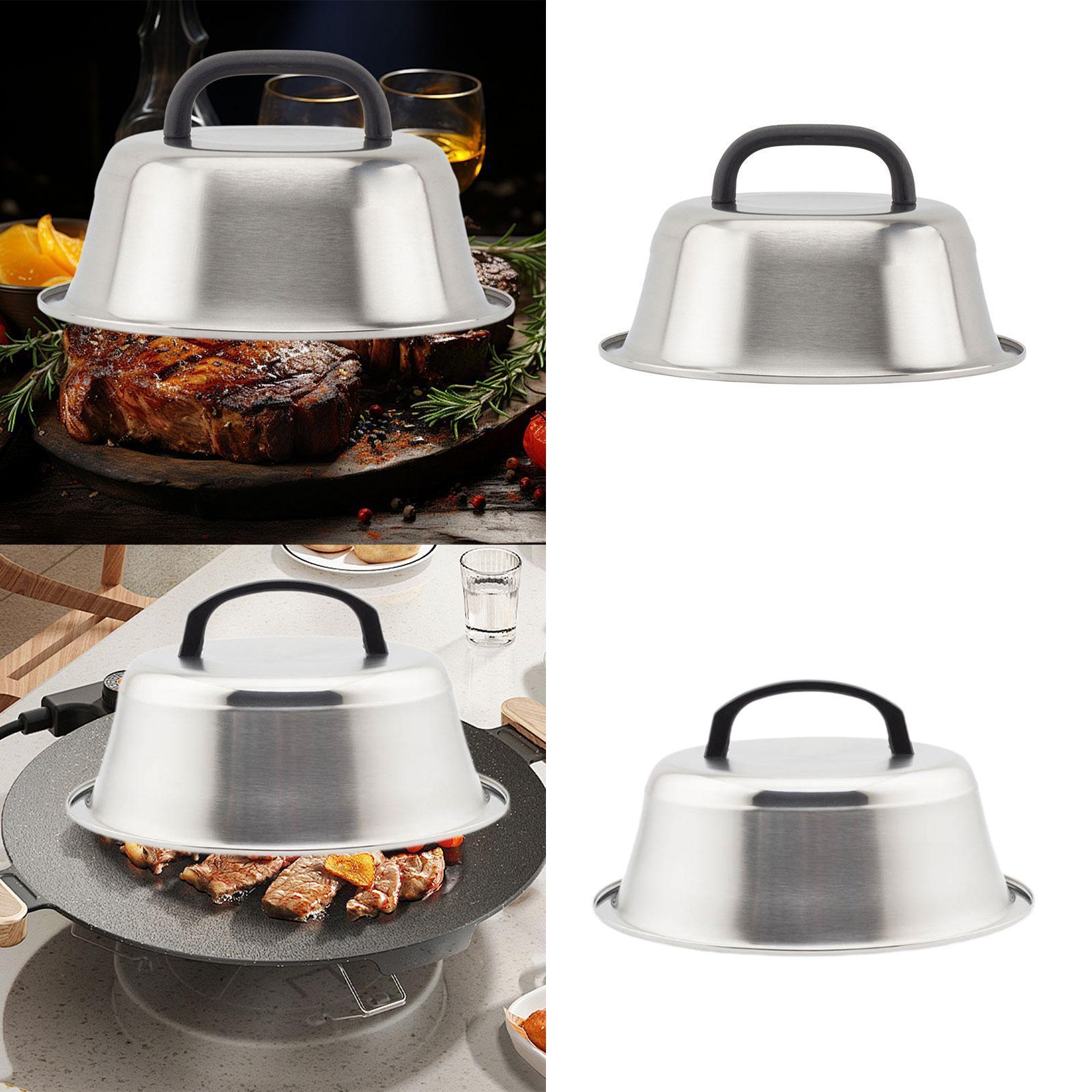 Burger Cover Grill Lid Steak Cover Food Cover for Burgers Kitchen Sandwiches Diameter 16cm