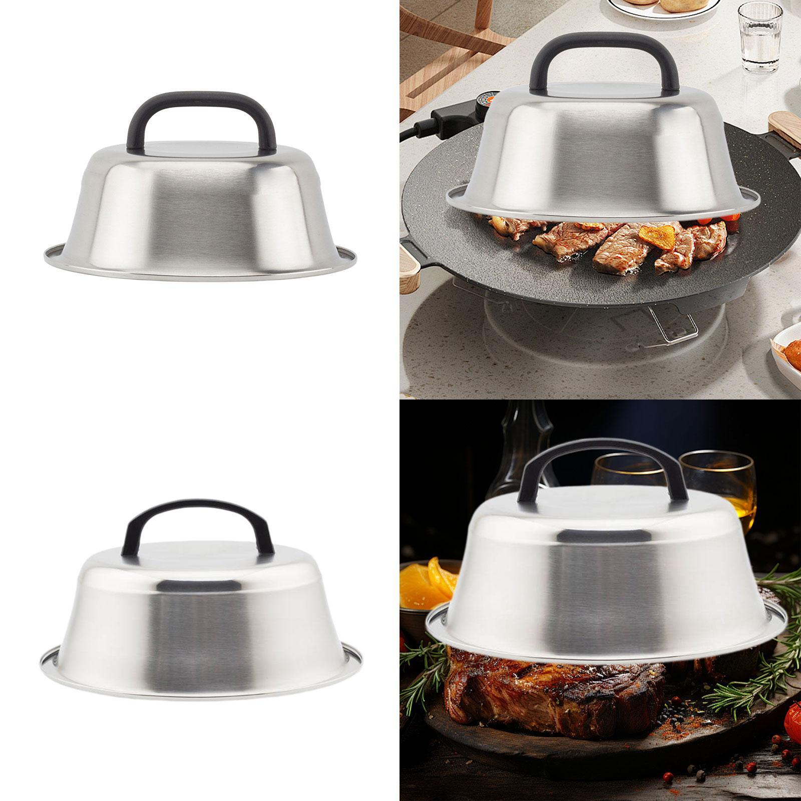 Burger Cover Grill Lid Steak Cover Food Cover for Burgers Kitchen Sandwiches Diameter 16cm