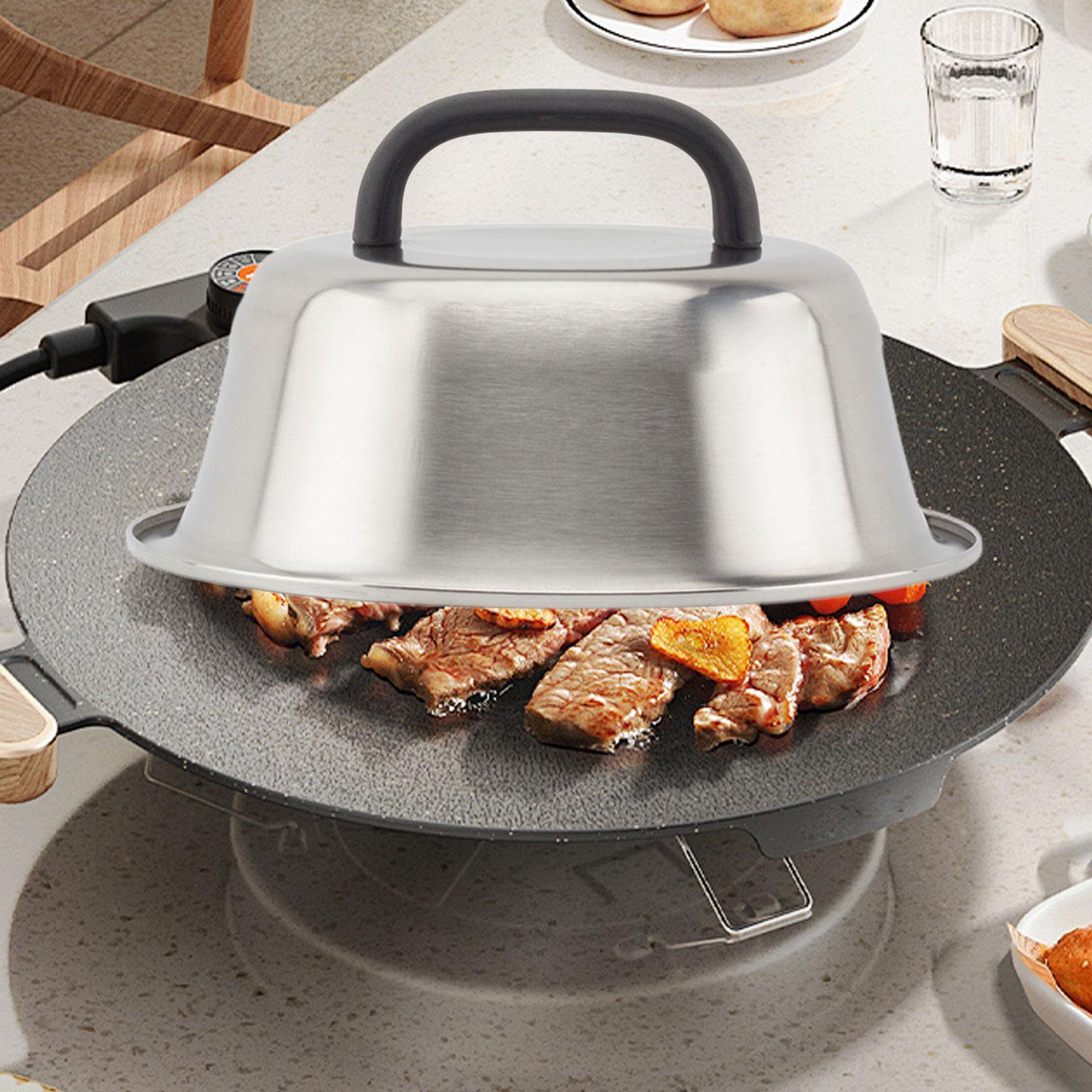 Burger Cover Grill Lid Steak Cover Food Cover for Burgers Kitchen Sandwiches Diameter 16cm