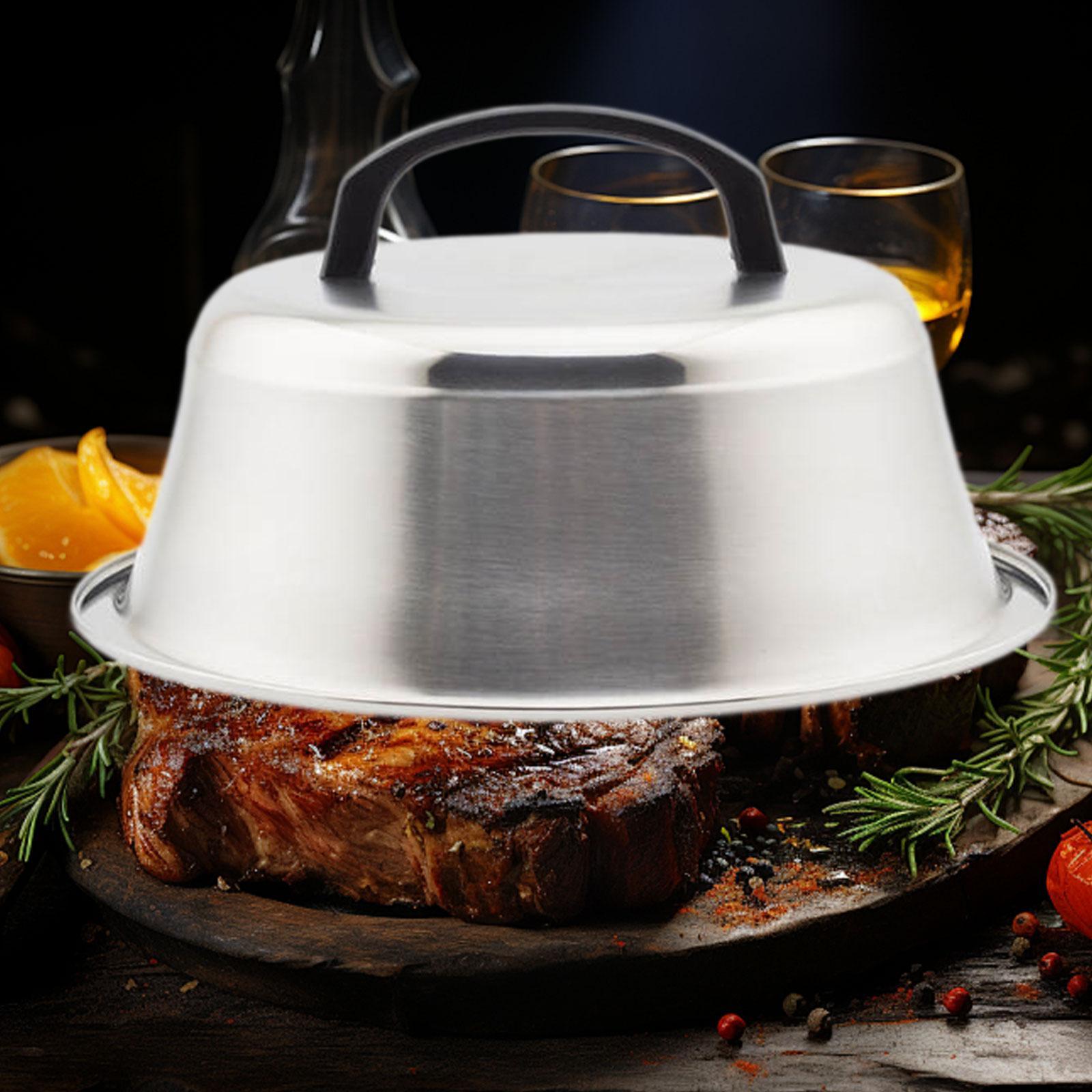 Burger Cover Grill Lid Steak Cover Food Cover for Burgers Kitchen Sandwiches Diameter 18cm