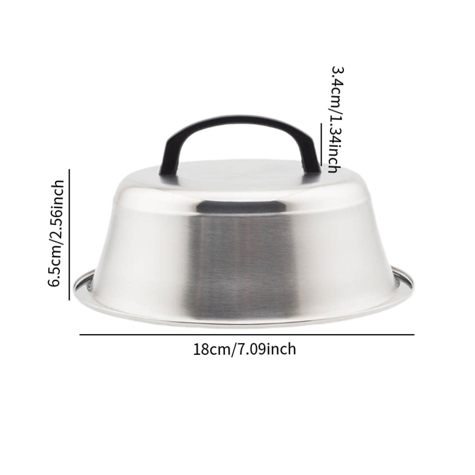 Burger Cover Grill Lid Steak Cover Food Cover for Burgers Kitchen Sandwiches Diameter 18cm
