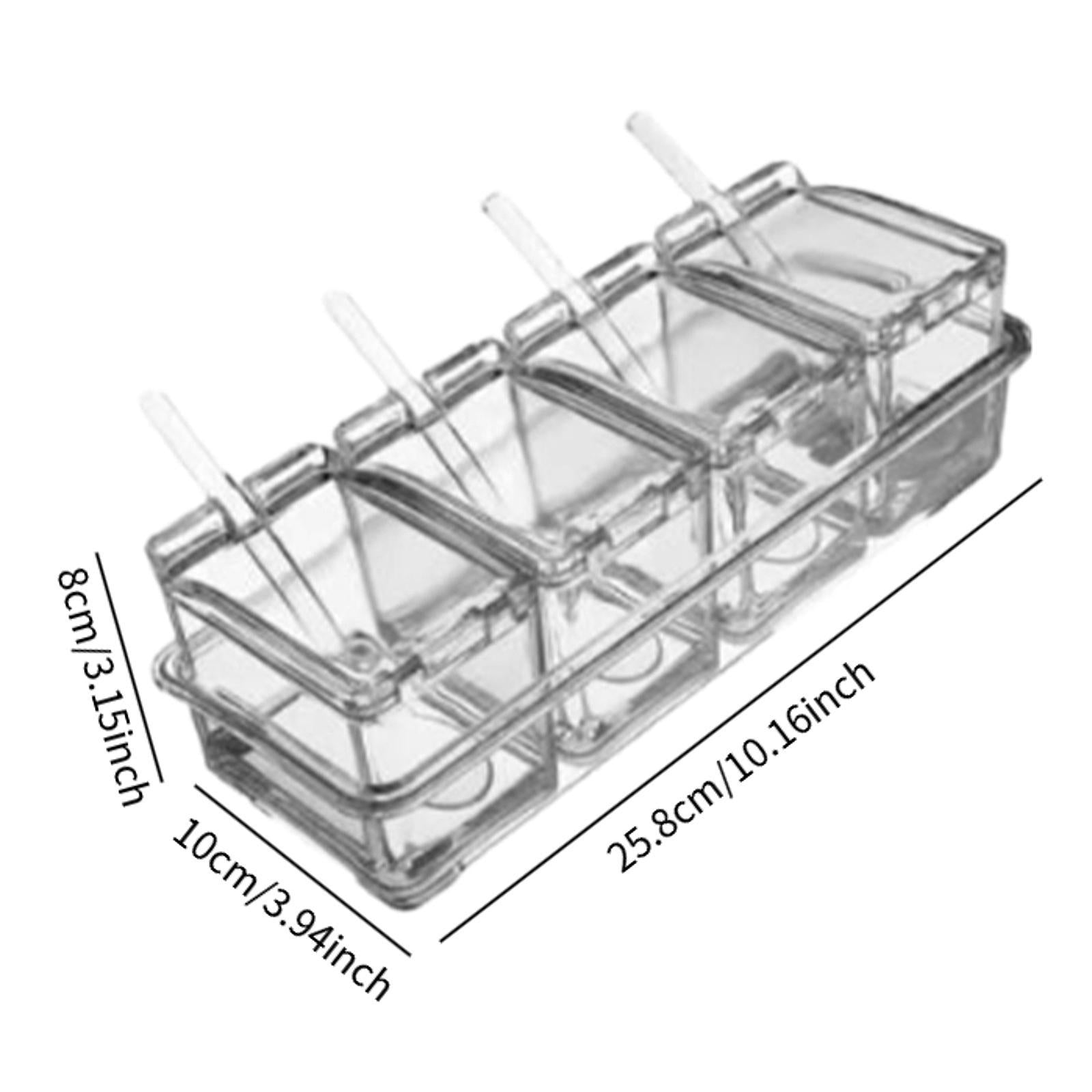 Clear Seasoning Box Seasoning Storage Container for Dining Room Camping Home