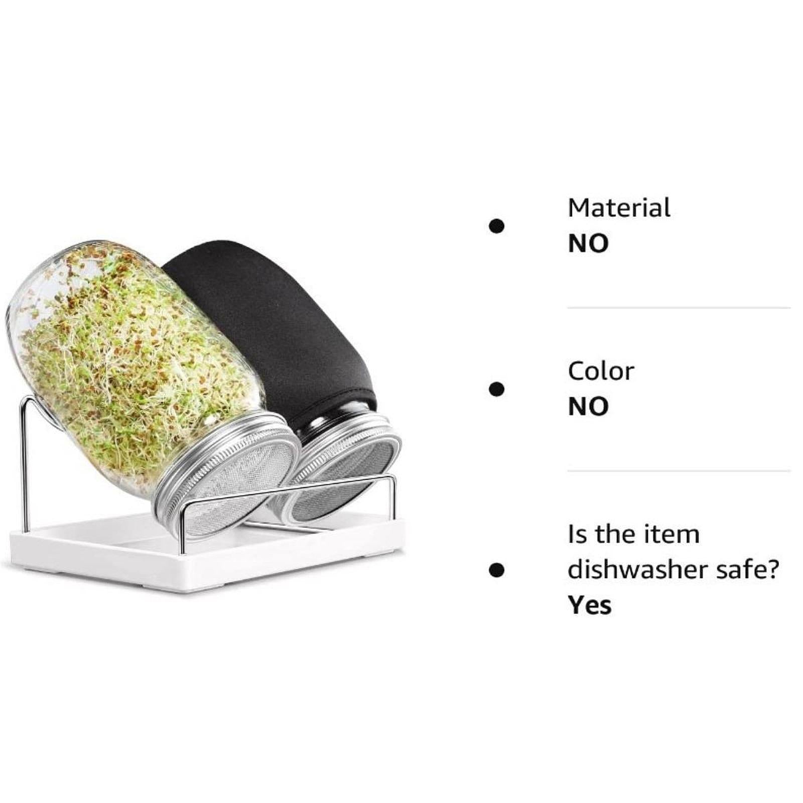 Sprouting Jar Kit with 2 Blackout Sleeves Sturdy Household Seed Sprouter Set