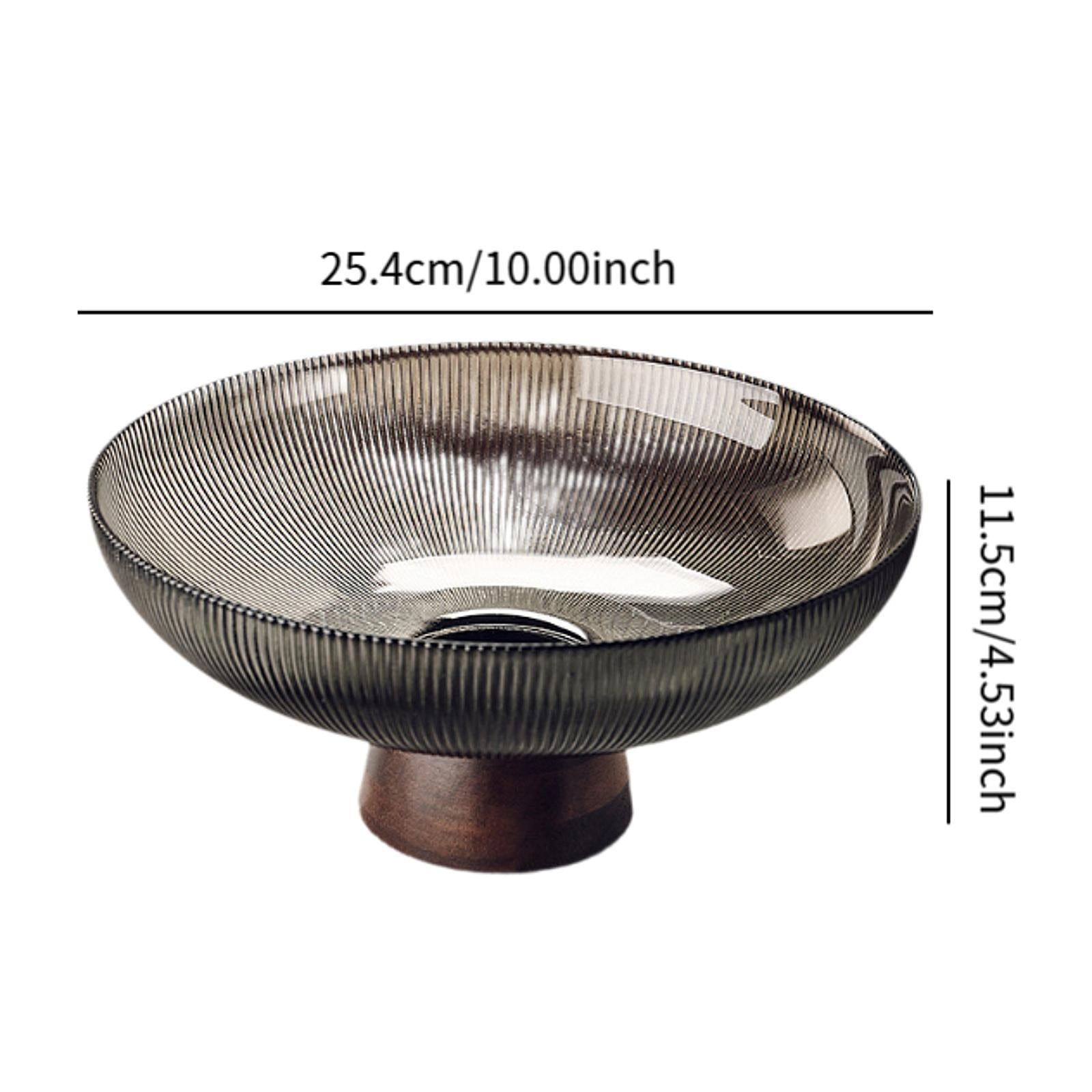 Fruit Bowl Wood Bread Basket Stand for Countertop Sundries Coffee Table
