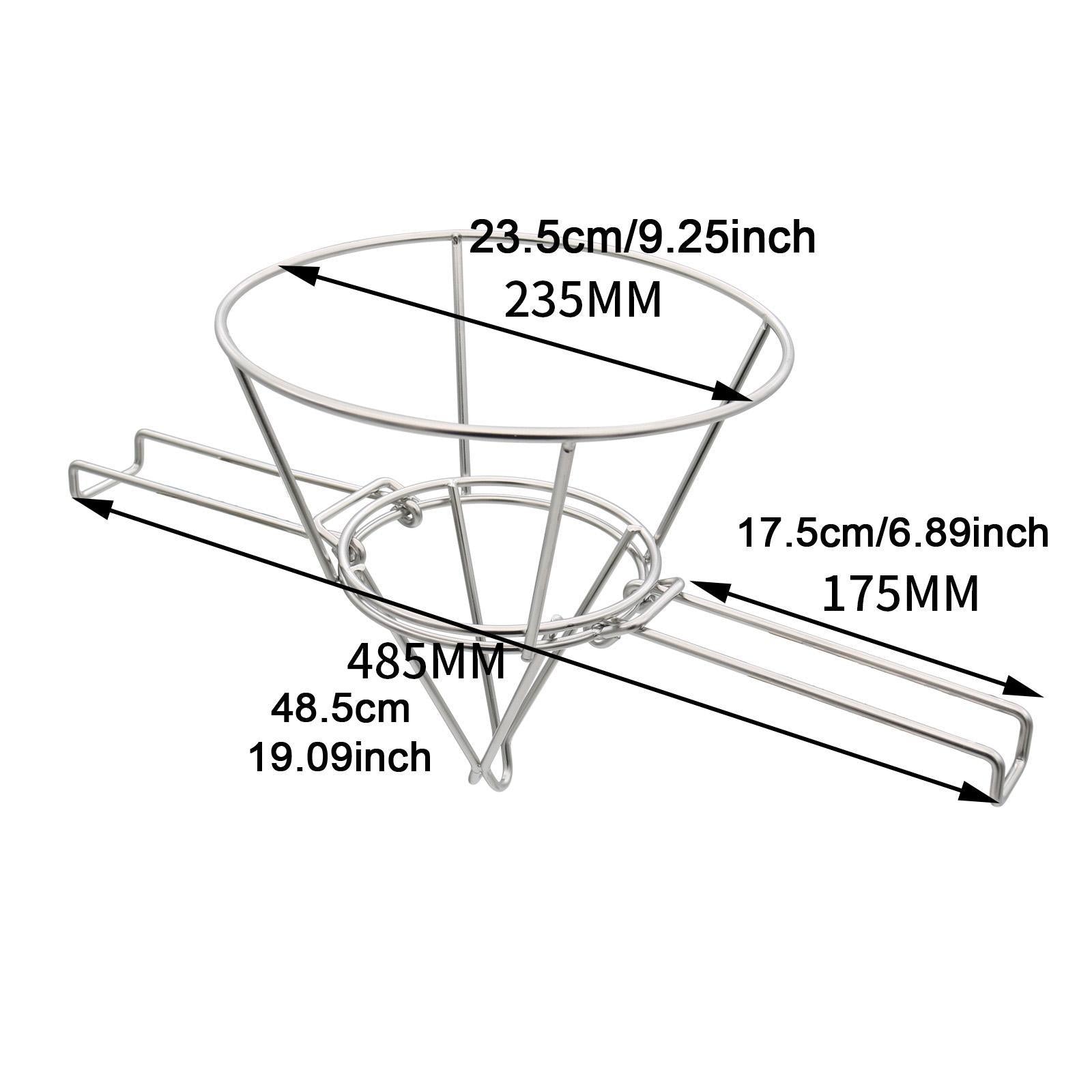 Oil Filter Holder Commercial Cone Frame for Kitchens Food Trucks Restaurants