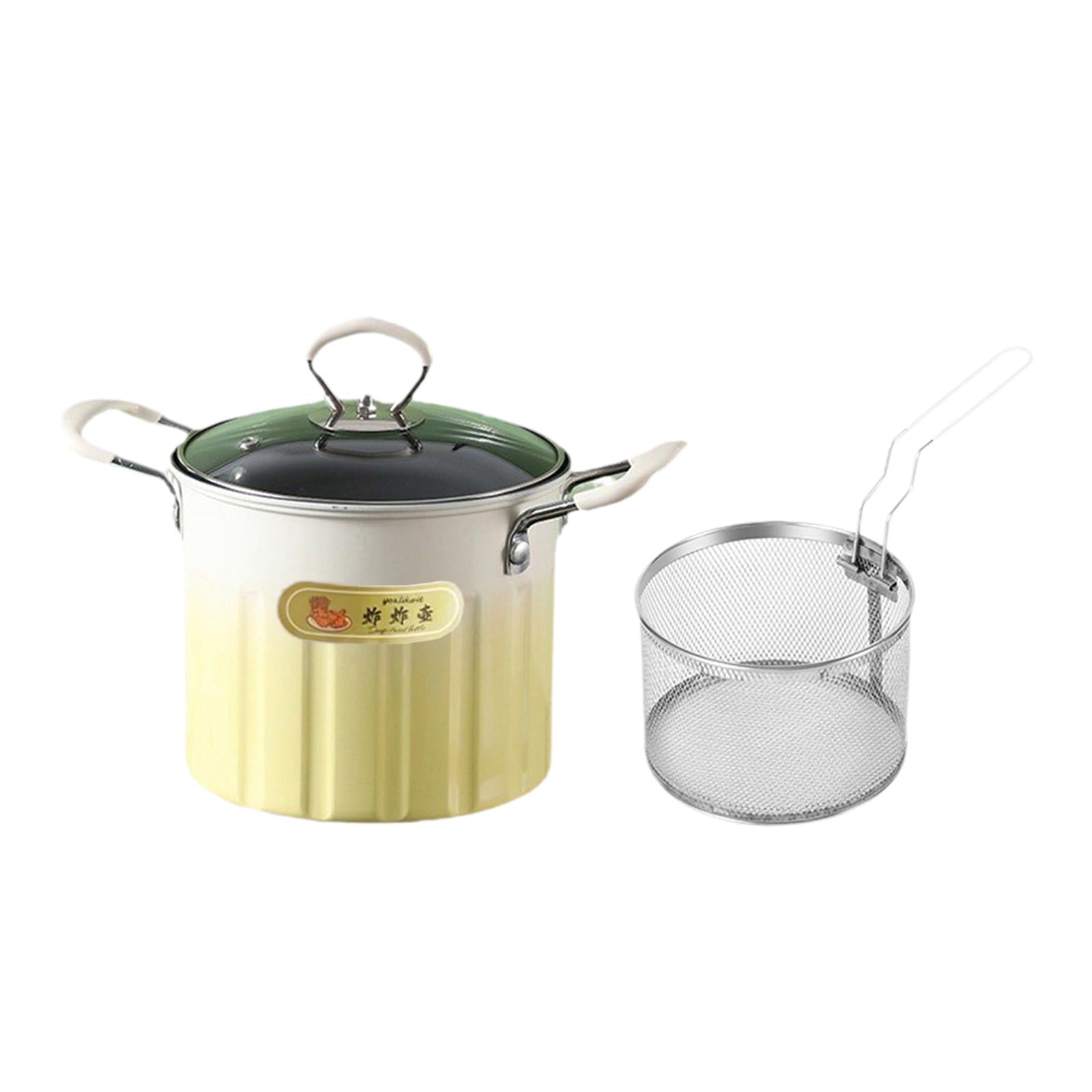 Deep Fryer Pot Portable Oil Strainer Basket for Cooking Baking Fried Chicken