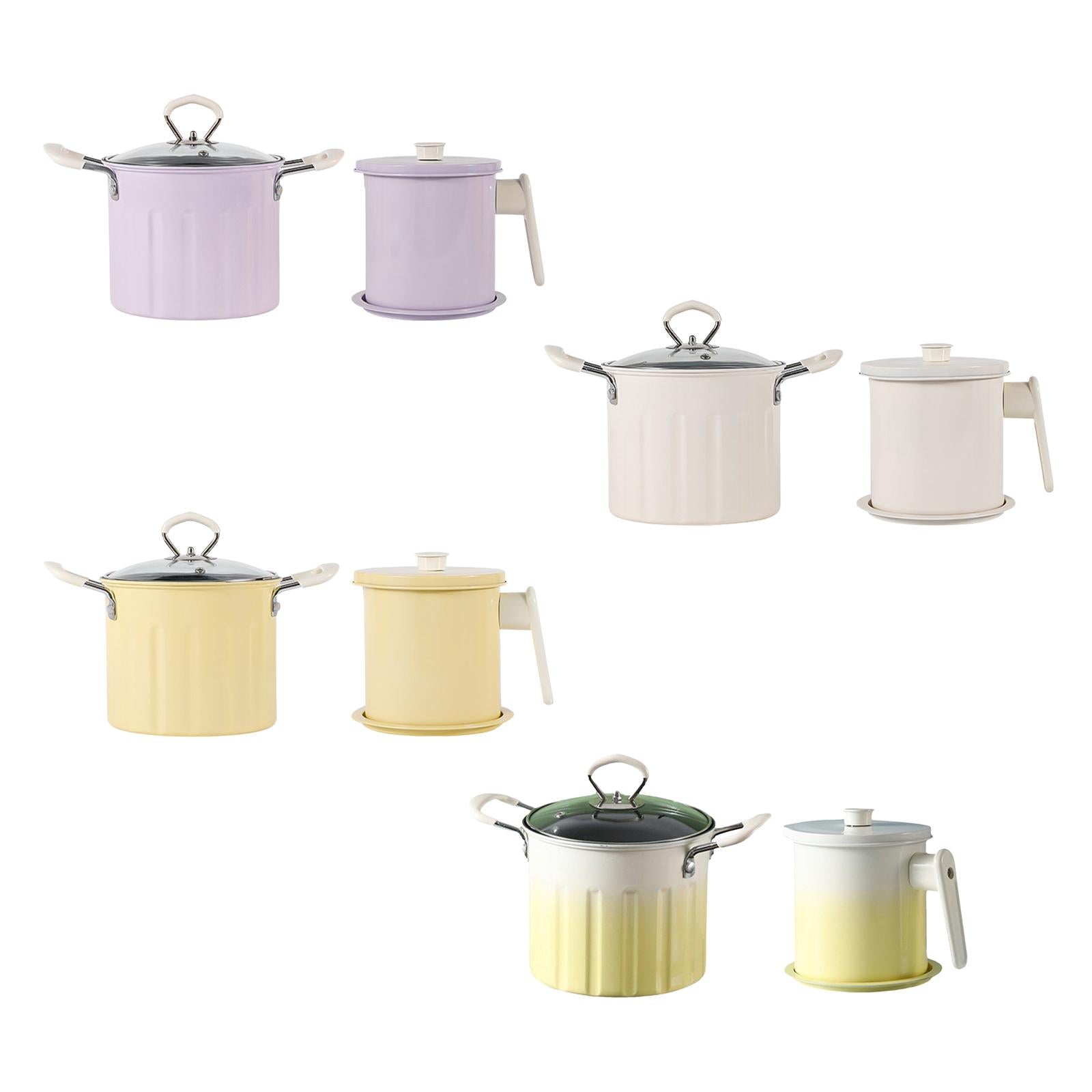 Deep Frying Pot Multifunction French Fries Pot for Chips Onion Rings Cooking Purple