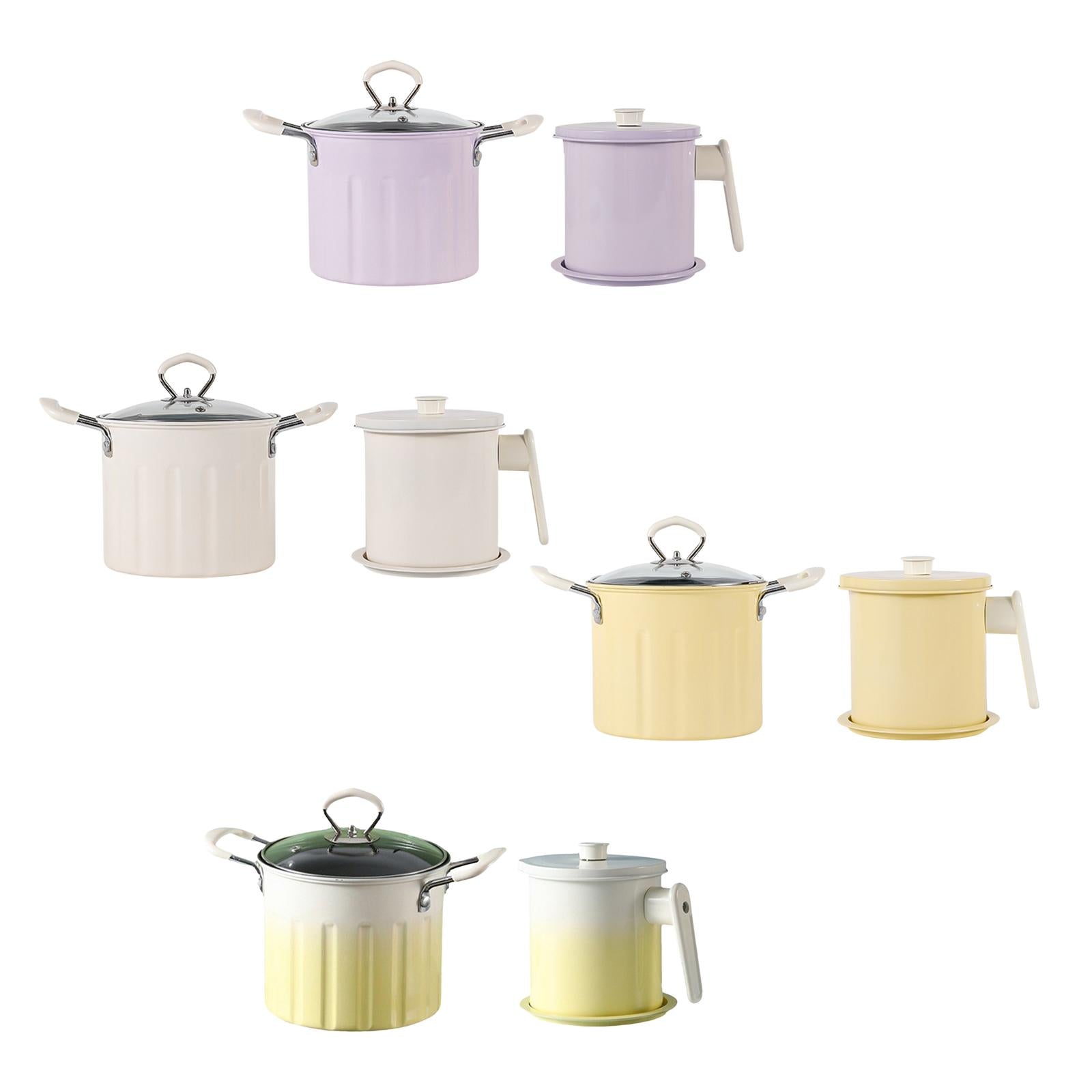 Deep Frying Pot Multifunction French Fries Pot for Chips Onion Rings Cooking Purple