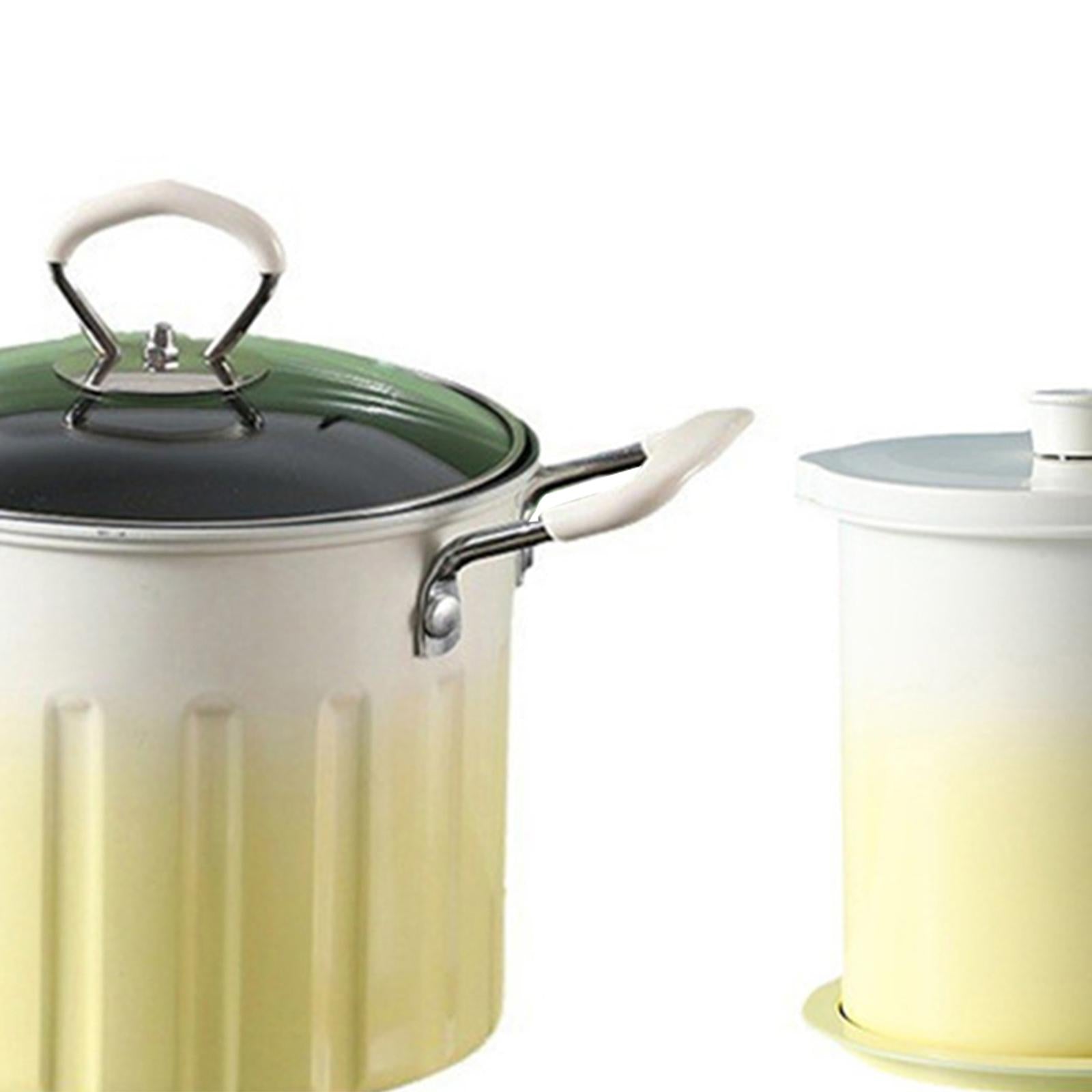 Deep Frying Pot Multifunction French Fries Pot for Chips Onion Rings Cooking White Yellow