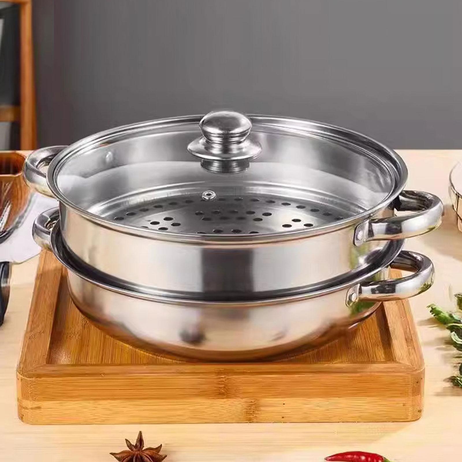 Stainless Steel Steamer 3 Tier Kitcken Cooking Tool for Tamales Dumpling Egg