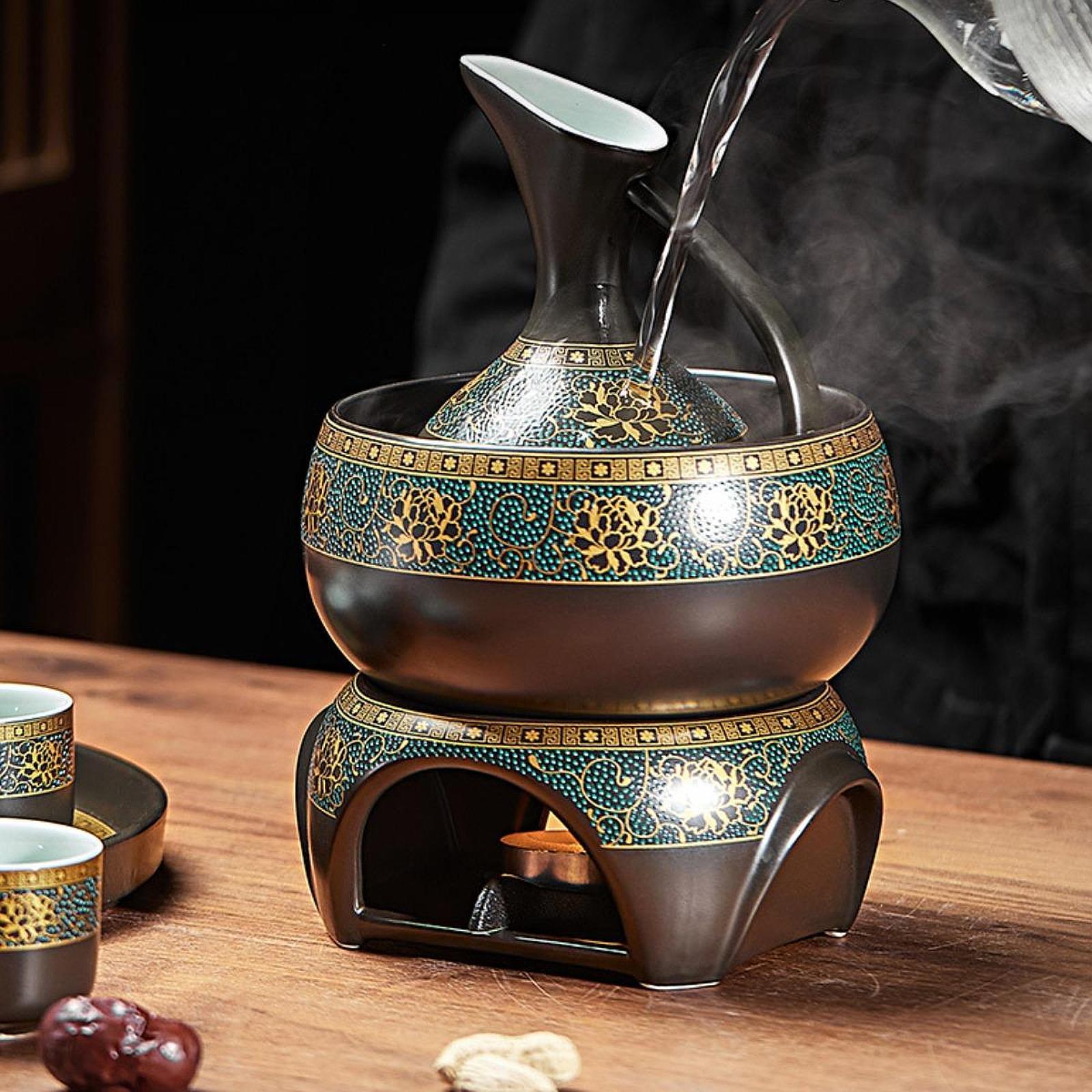 Ceramic Sake Set with Warmer Hot Saki Drink for Tea Party Gift House Warming