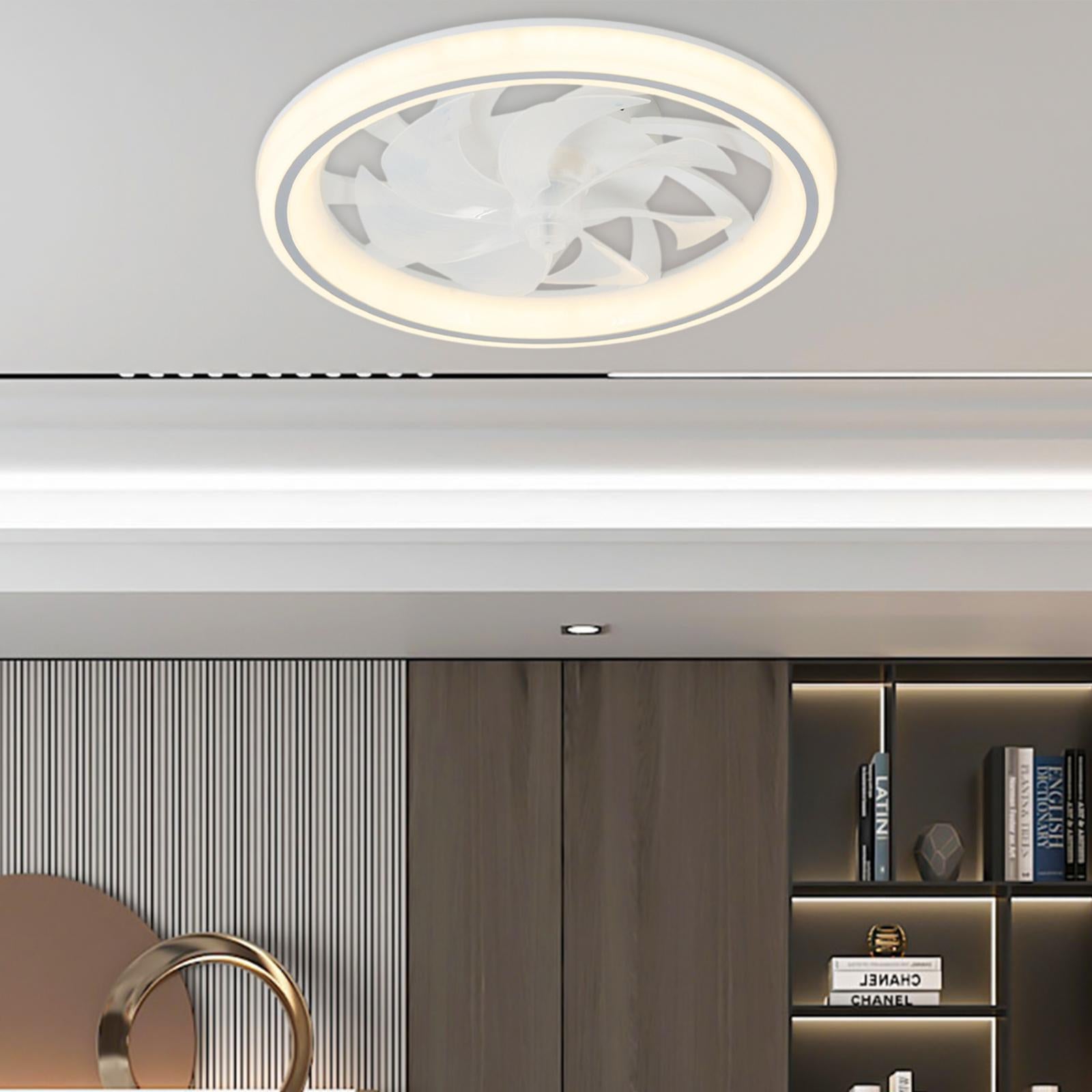 Ceiling Fan with Light Remote Control Dimmable Light for Dining Room Kitchen Gray