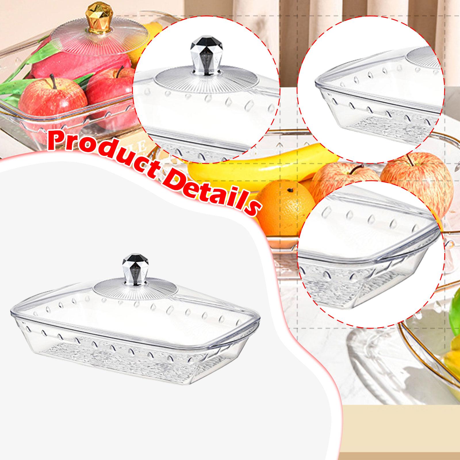 Serving Tray with Lid Makeup Fruit Bowl for Celebrations Anniversary Wedding argent S