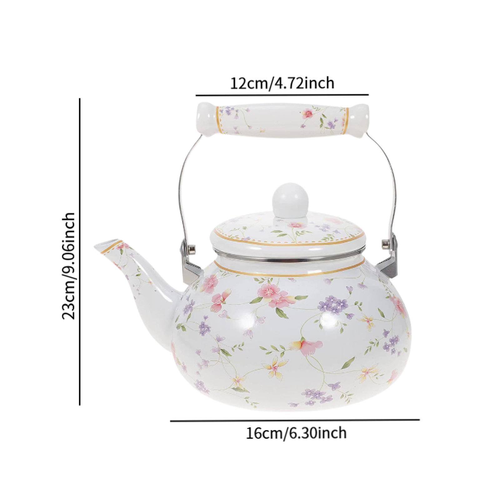 Enamel Tea Kettle Decoration Versatile Teapot for Dining Room Household Gift