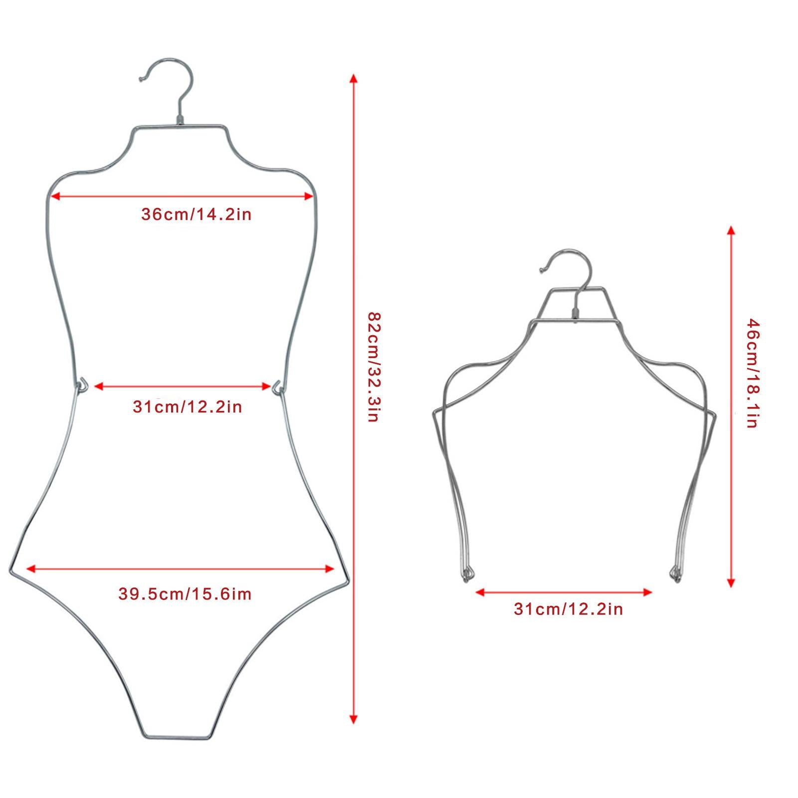Bikini Display Folding Bathing Suit Display Rack for Cloakroom Home Clothing Silver