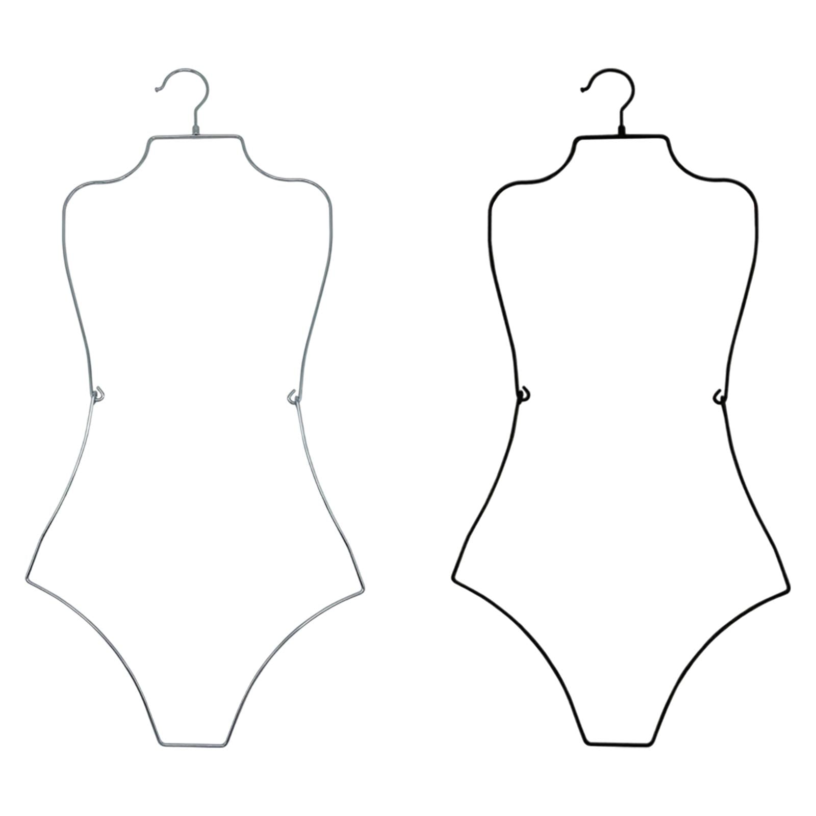 Bikini Display Folding Bathing Suit Display Rack for Cloakroom Home Clothing Silver