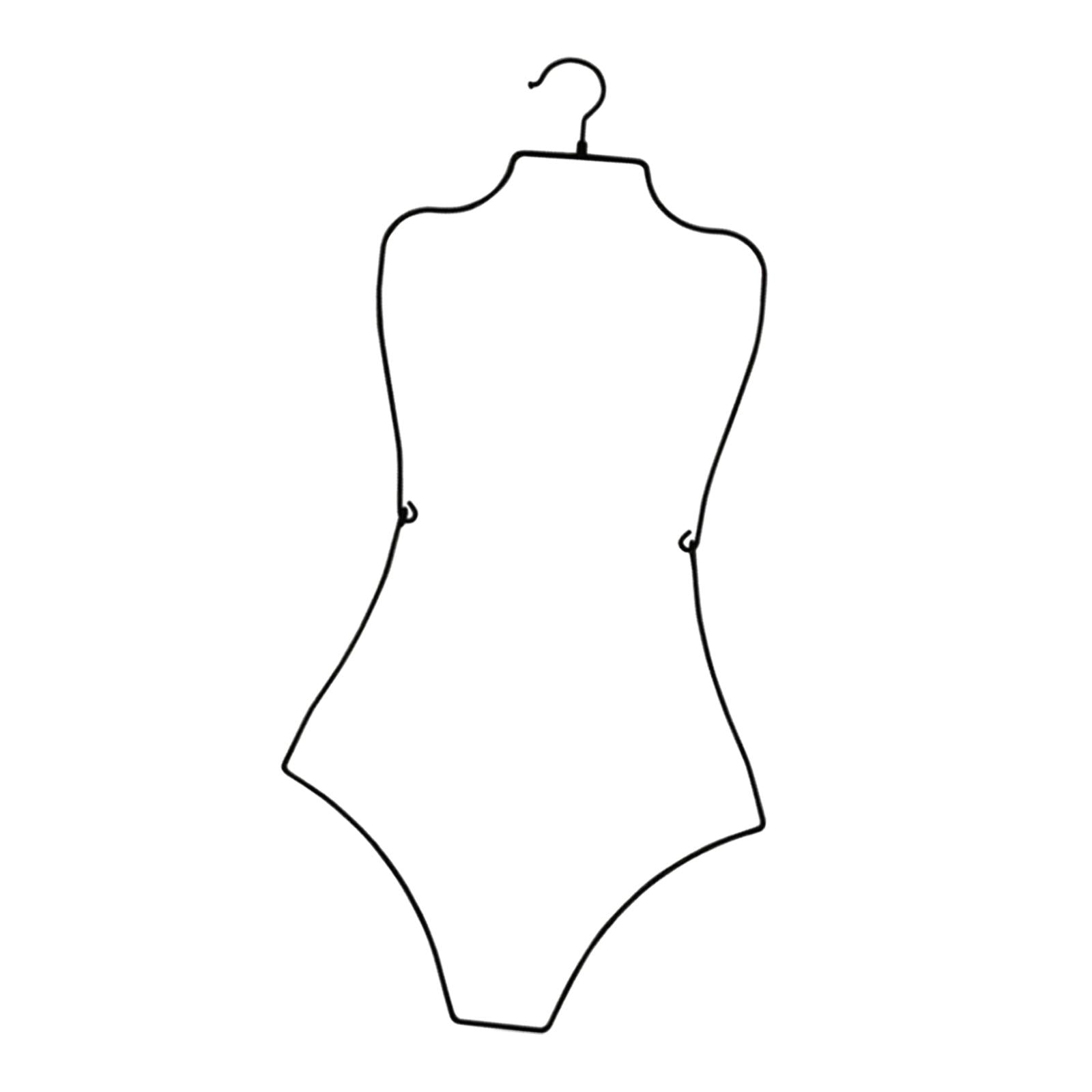 Bikini Display Folding Bathing Suit Display Rack for Cloakroom Home Clothing Black