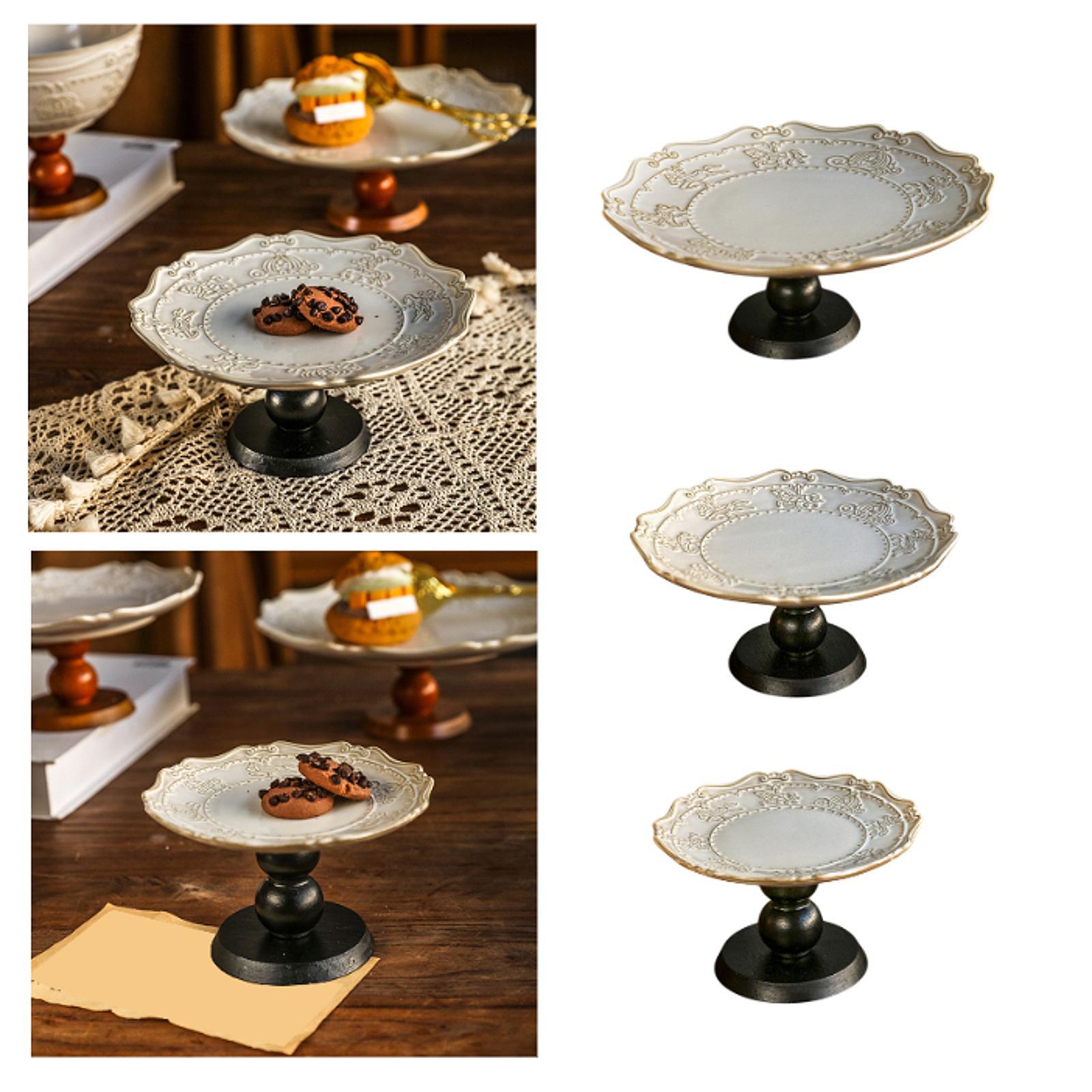 Pedestal Fruit Tray Dessert Display Stand for Countertop Bedroom Living Room 25x9.5 cm