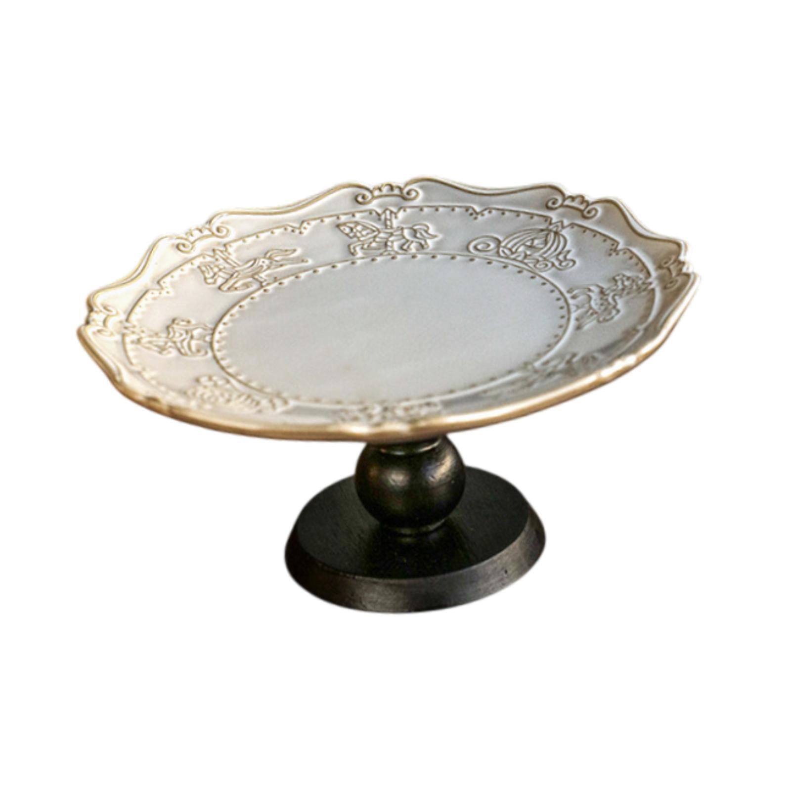 Pedestal Fruit Tray Dessert Display Stand for Countertop Bedroom Living Room 20x9.3 cm
