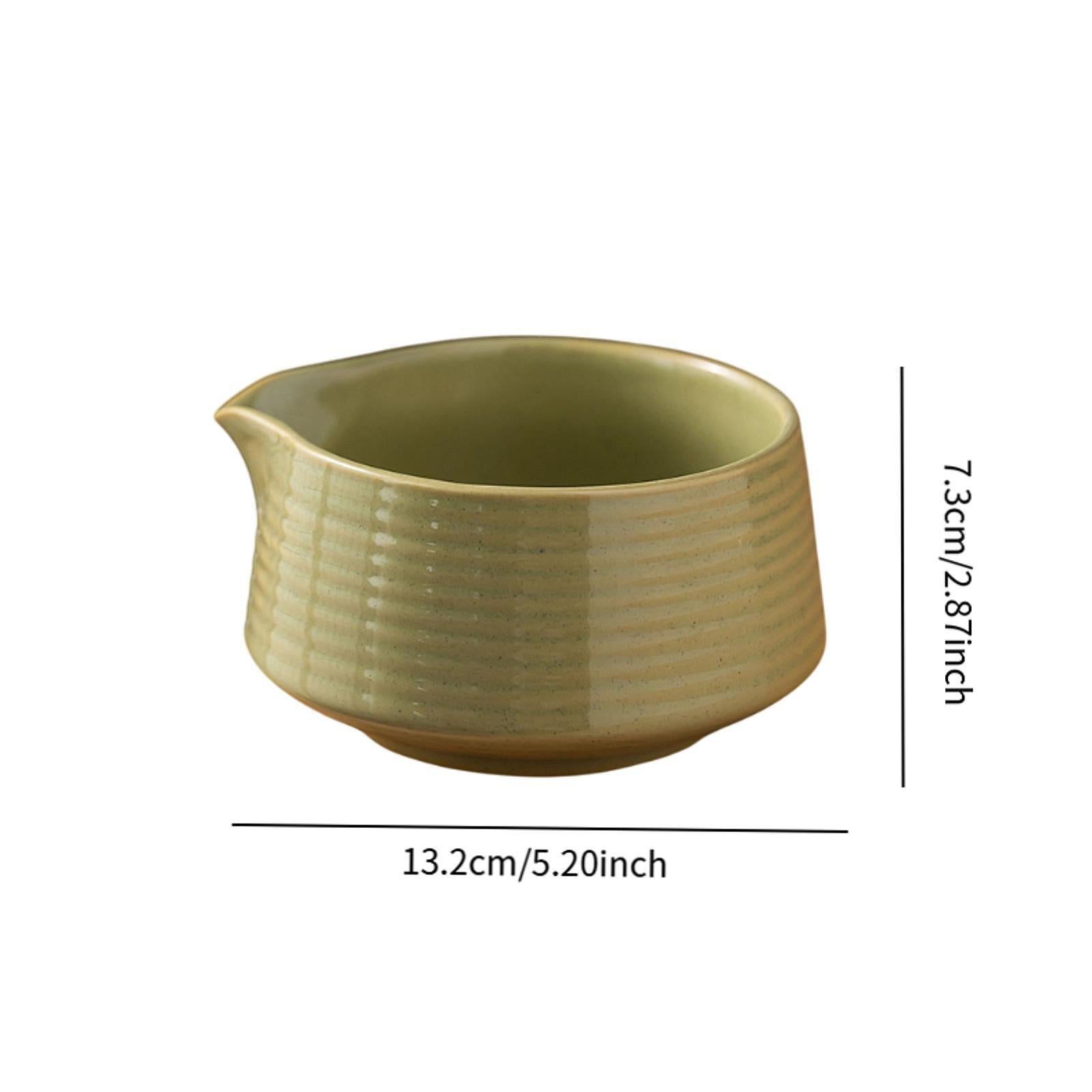 Matcha Bowl Portable Ornament Matcha Cup for Tea Room Restaurant Dining Room Green