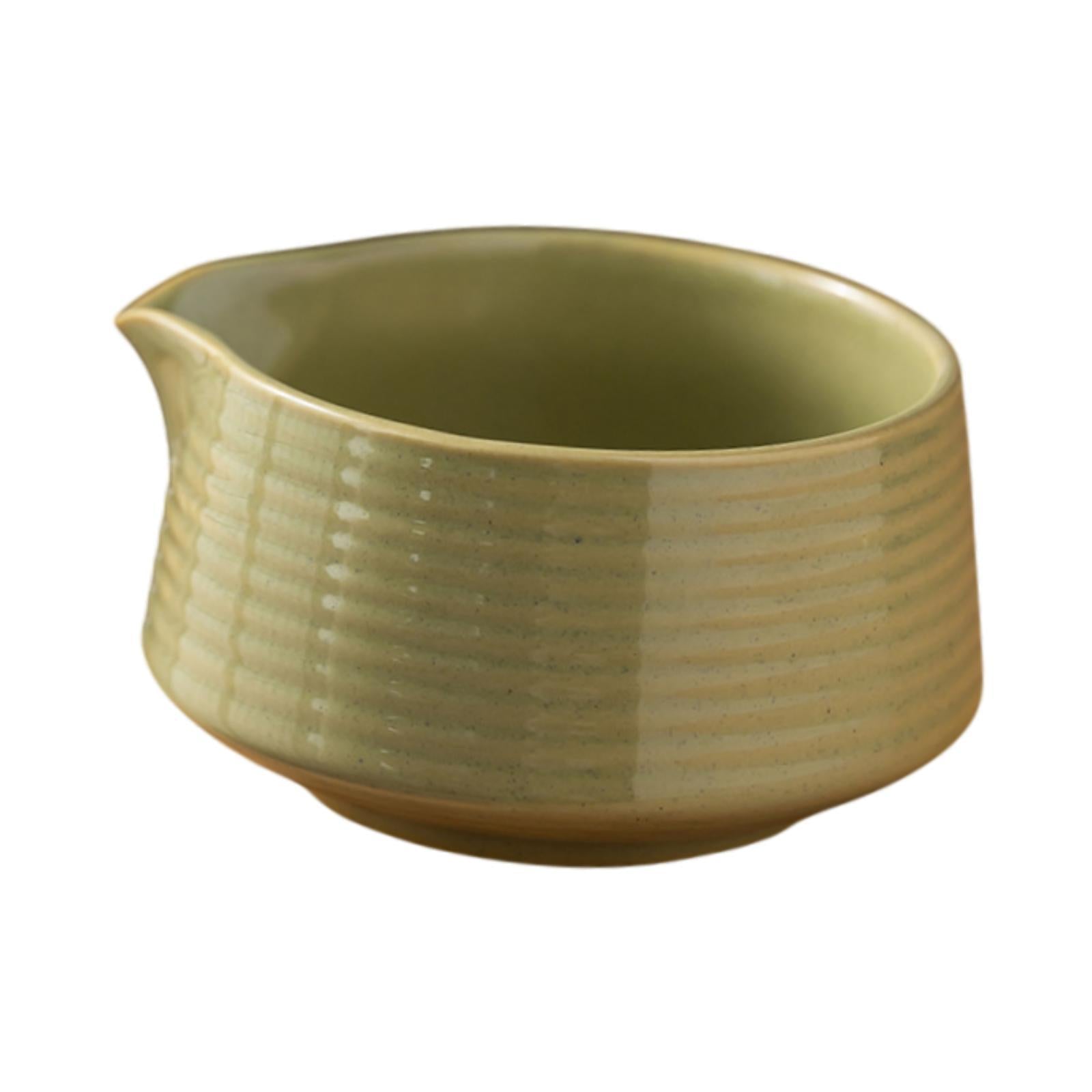 Matcha Bowl Portable Ornament Matcha Cup for Tea Room Restaurant Dining Room Green
