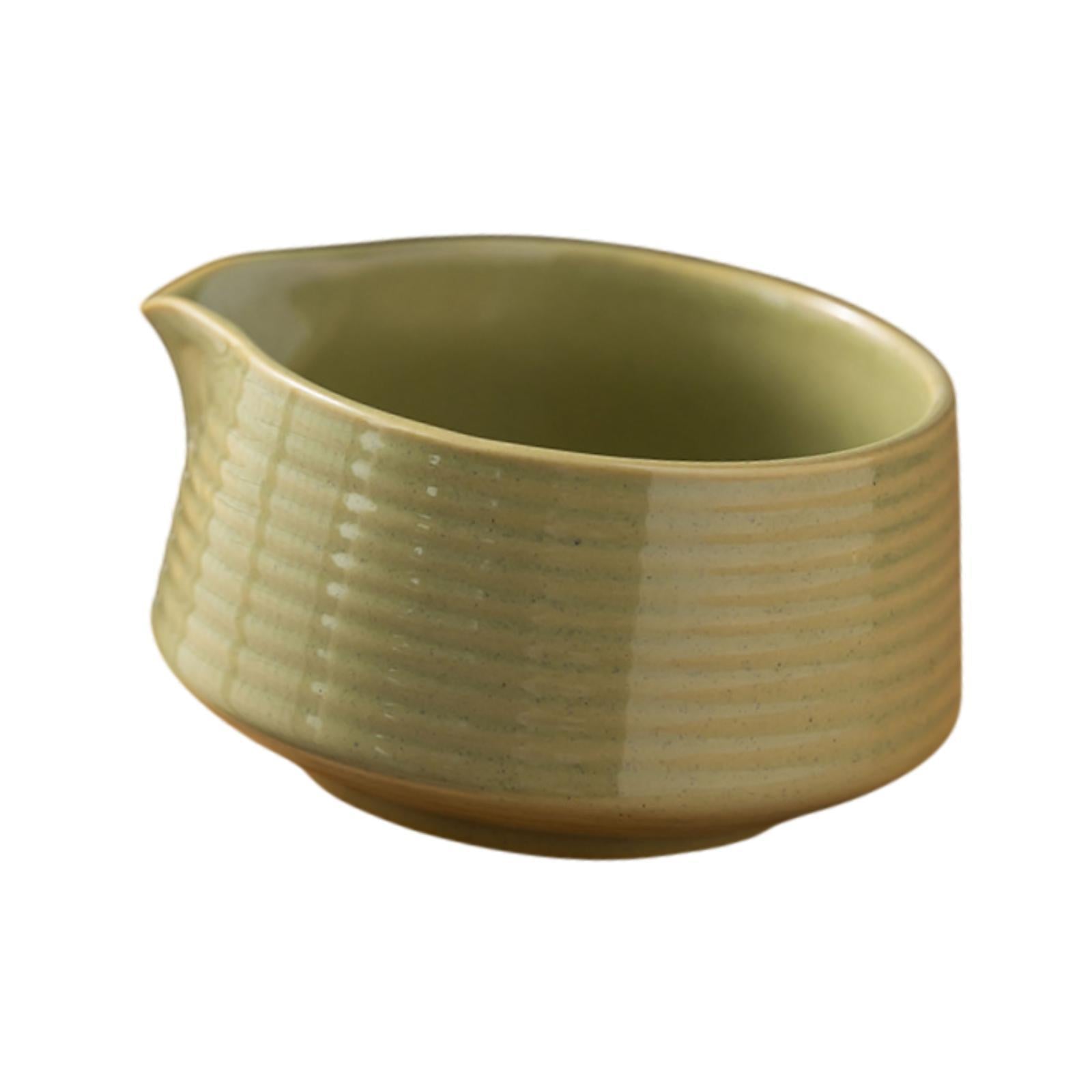 Matcha Bowl Portable Ornament Matcha Cup for Tea Room Restaurant Dining Room Green