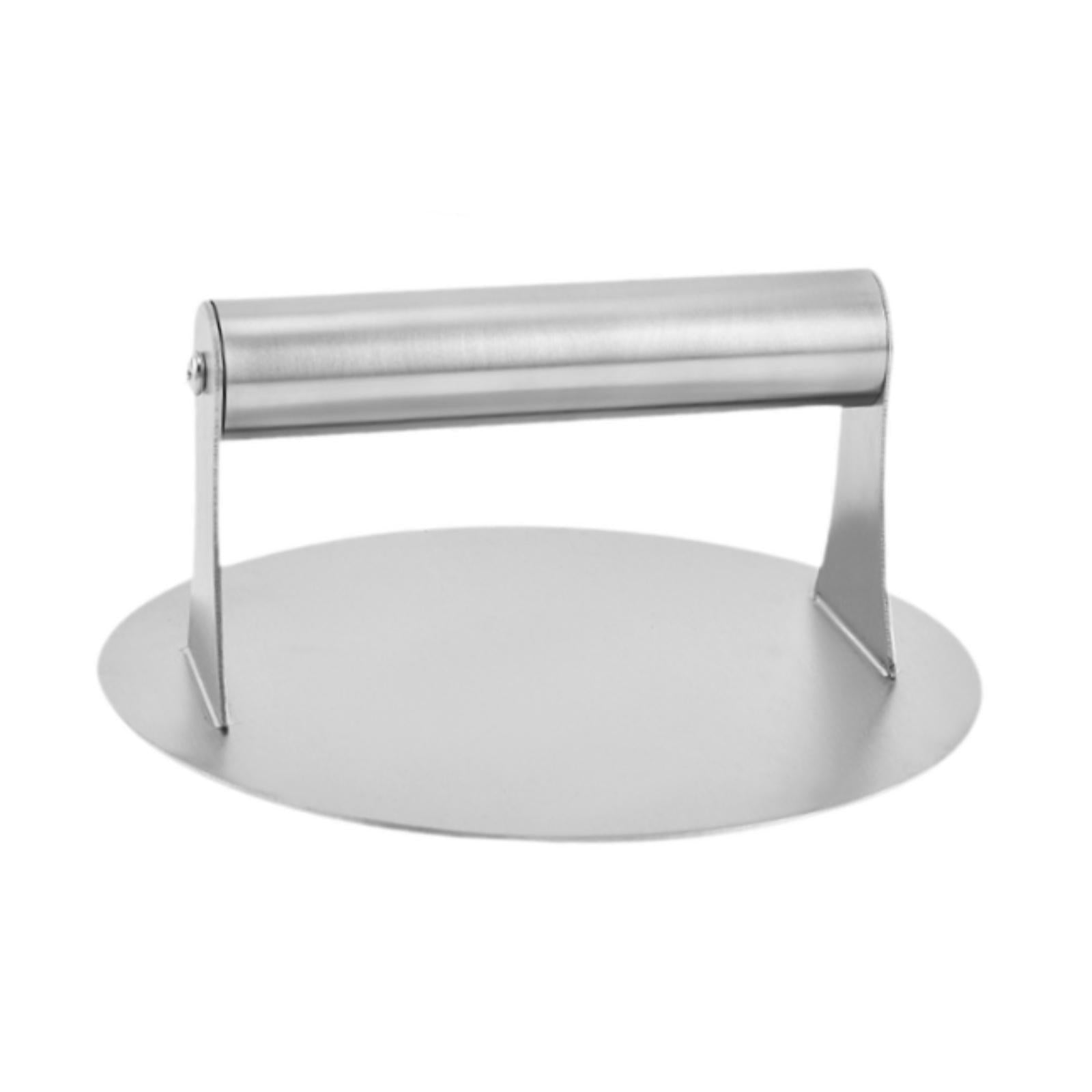 Hamburger Press Kitchen Utensil Burger Smasher for Griddle Grilling Sandwich argent handle